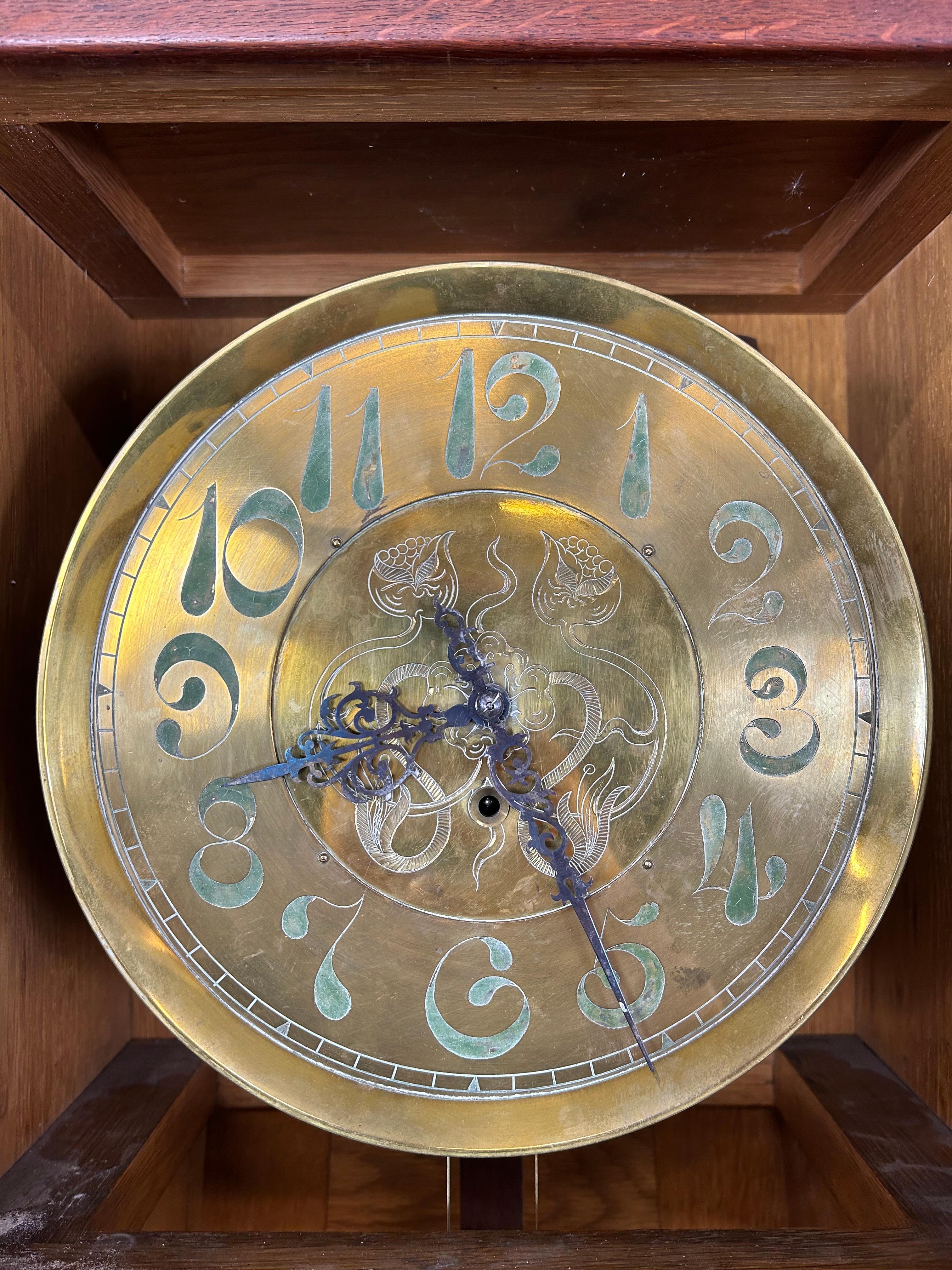 Jugendstil longcase clock For Sale 3