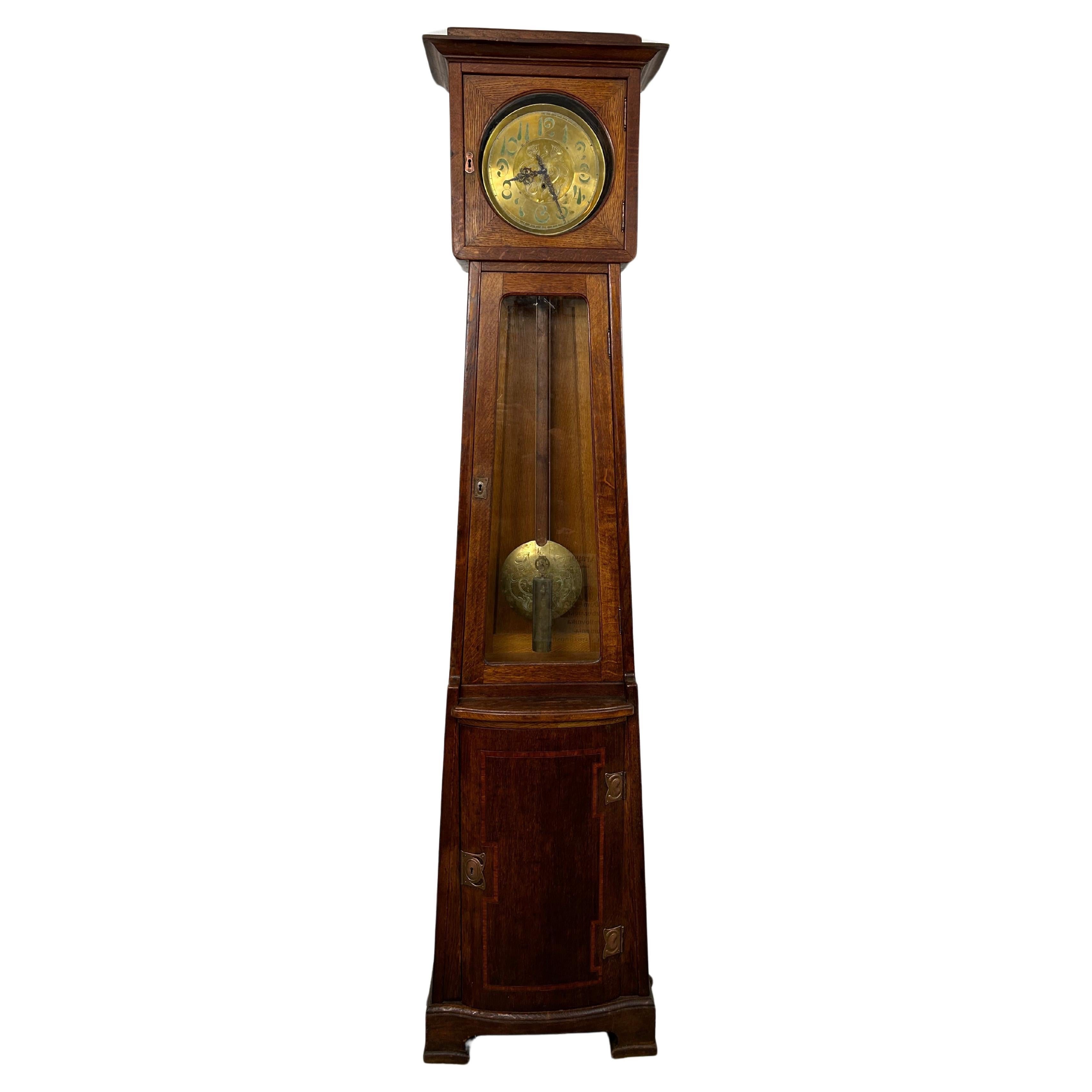 Jugendstil longcase clock For Sale