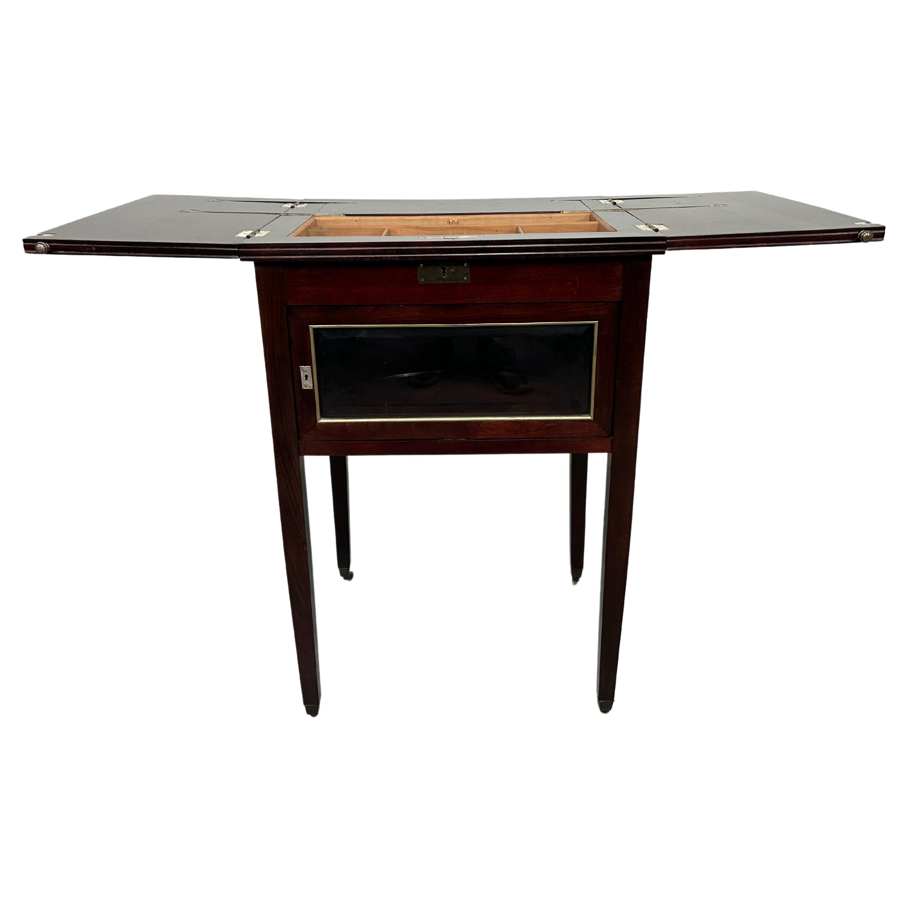 Jugendstil mahogany bar cabinet by Portois & Fix For Sale