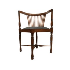 Jugendstil Maple Wood Corner Chair with Upholstered Seat by Adolf Loos, c. 1900