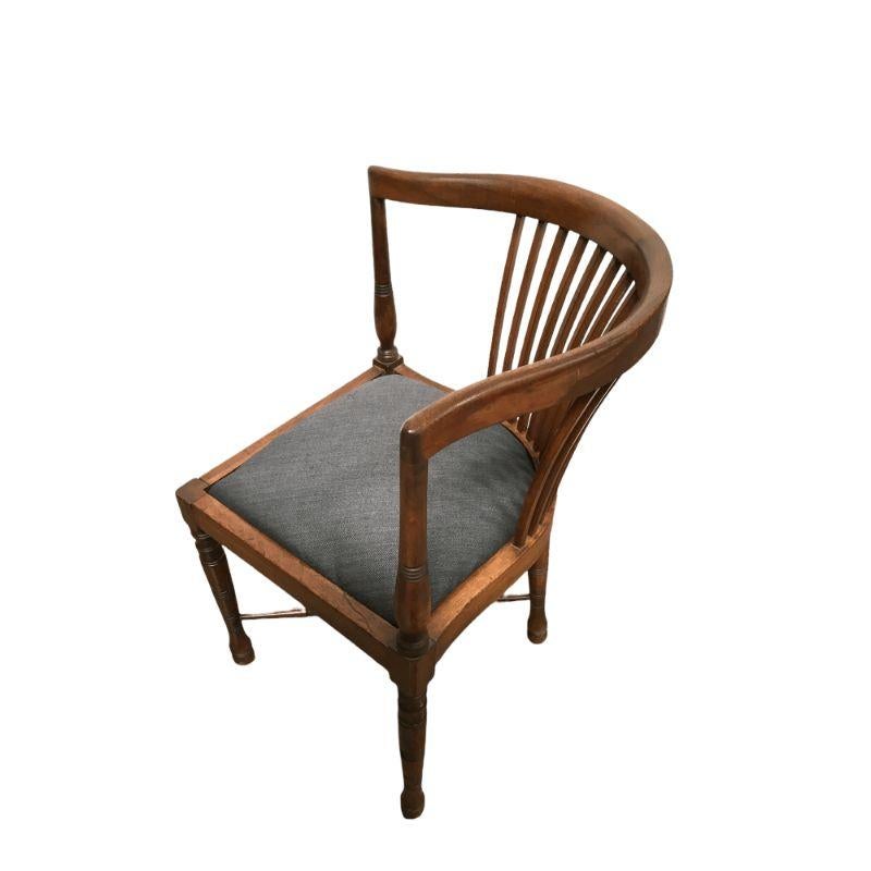 Jugendstil Maple Wood Corner Chair with Upholstered Seat by Adolf Loos, c. 1900 For Sale 1