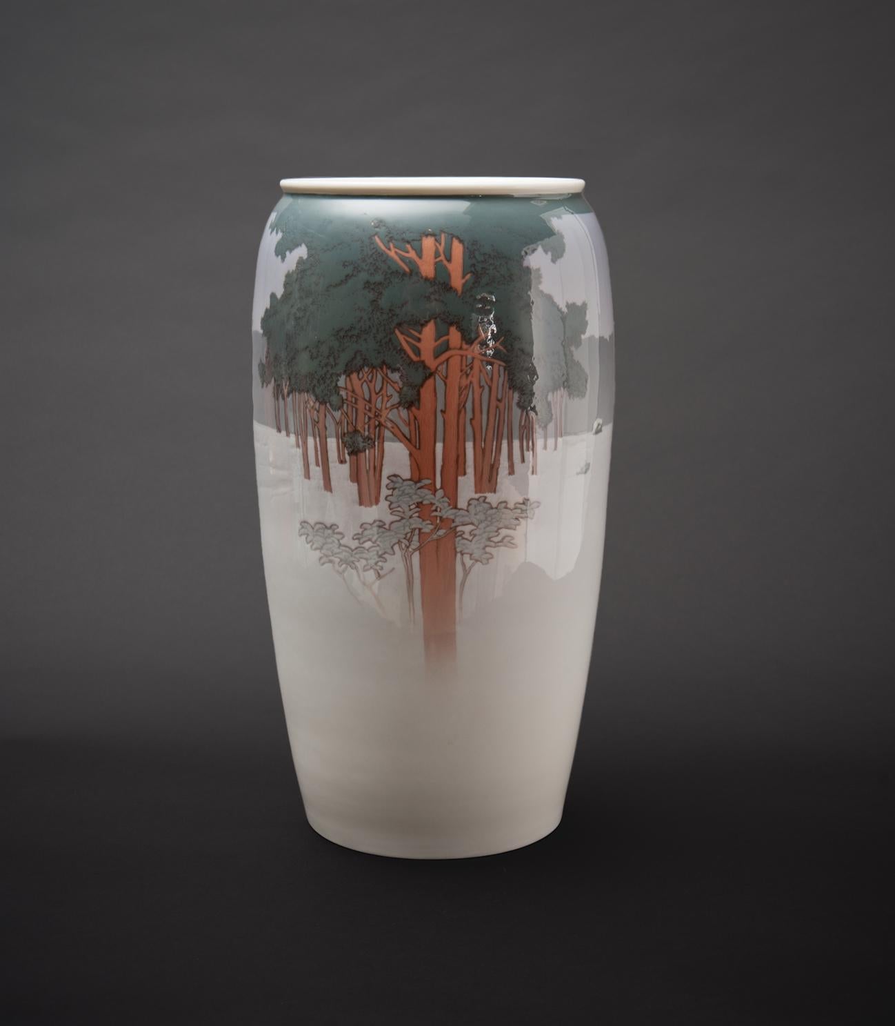 Allemand Vase d'hiver monumental Jugendstil de Theodor Schmutz-Baudiss pour Konigliche en vente
