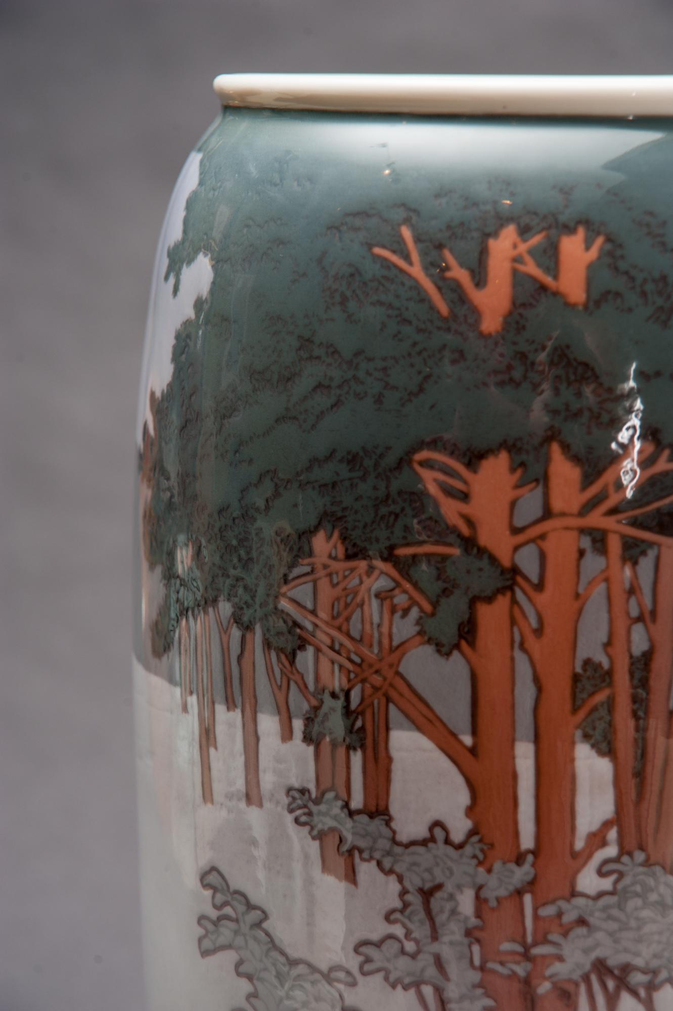Vase d'hiver monumental Jugendstil de Theodor Schmutz-Baudiss pour Konigliche en vente 1