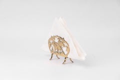Jugendstil napkin holder brass vienna around 1910