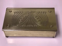 Jugendstil Nouveau Secessionist Brass Box Carl Deffner Germany, circa 1910