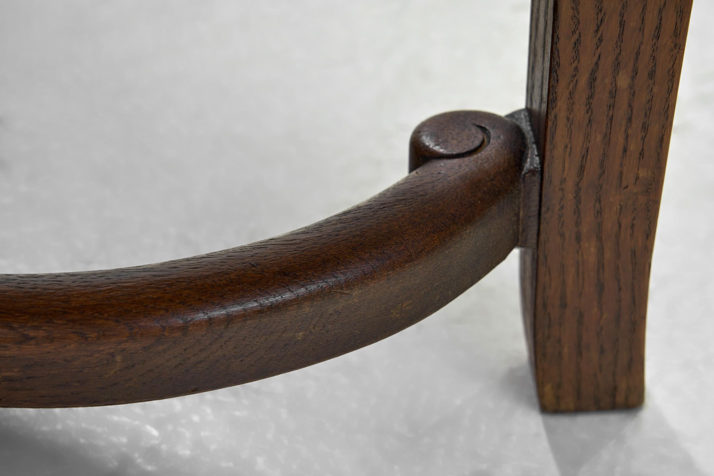 Jugendstil Oak Armchair by Nordiska Kompaniet, Sweden 1913 For Sale 9