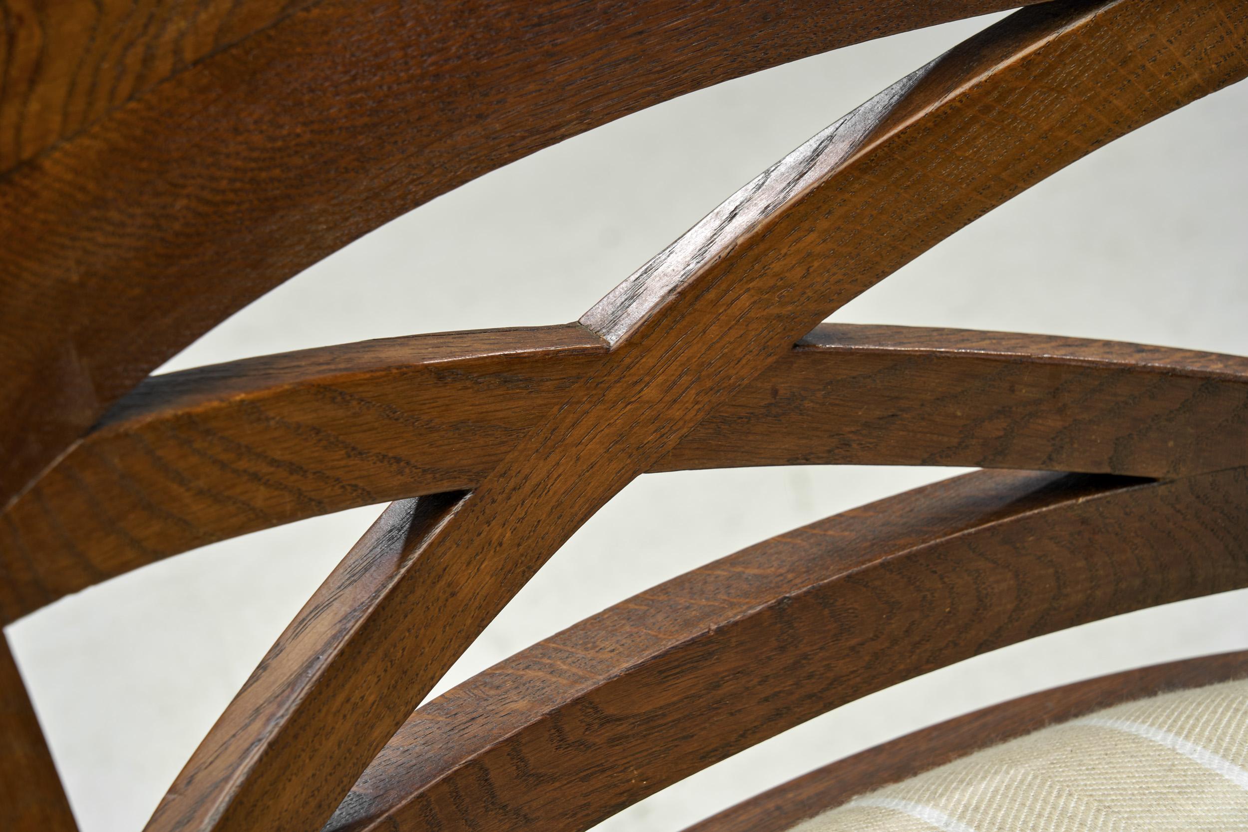 Jugendstil Oak Armchair by Nordiska Kompaniet, Sweden 1913 For Sale 3
