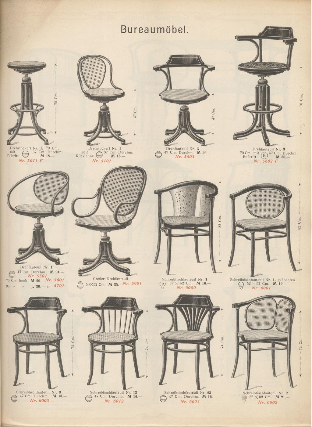 Jugendstil bürostuhl no.1 von Thonet im Angebot 4