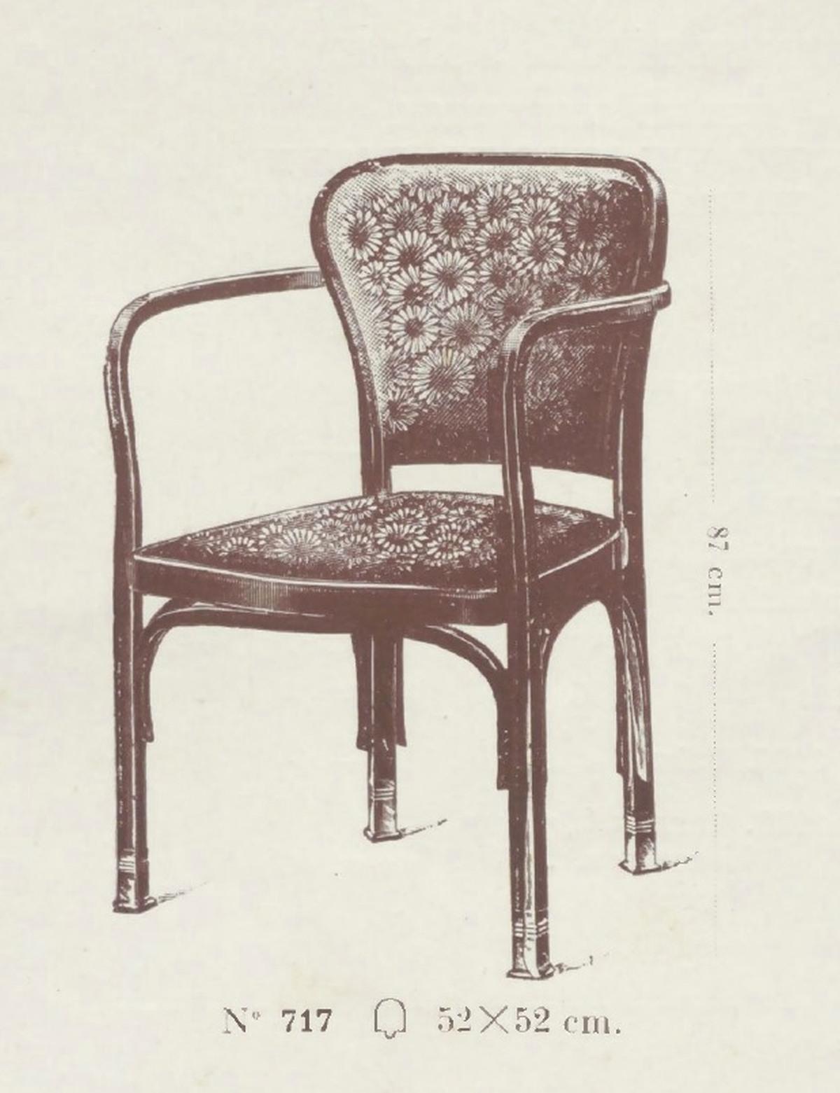 Sedia da ufficio Jugendstil n. 717 di Gustav Siegel in vendita 8