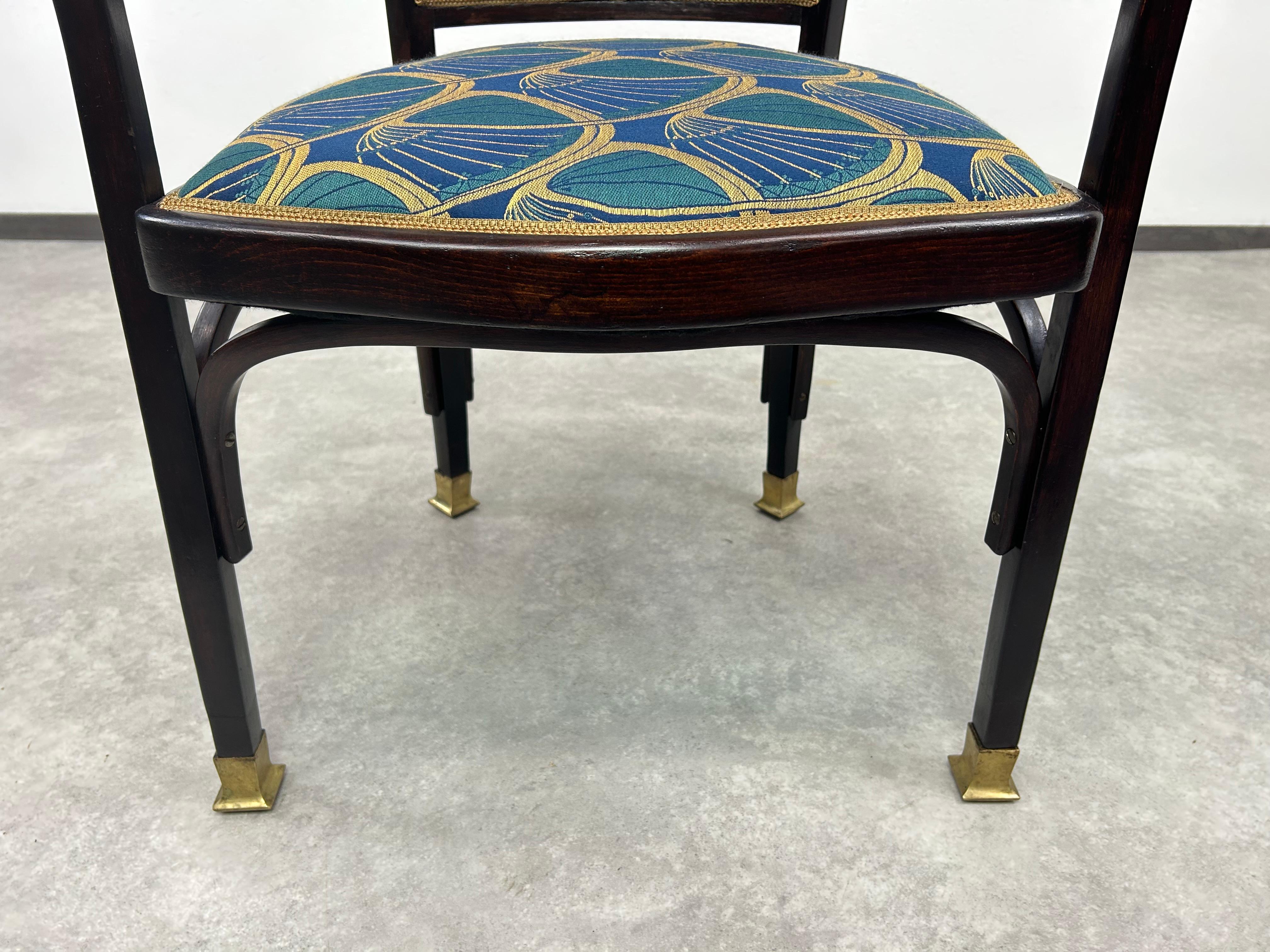 Tessuto Sedia da ufficio Jugendstil n. 717 di Gustav Siegel in vendita
