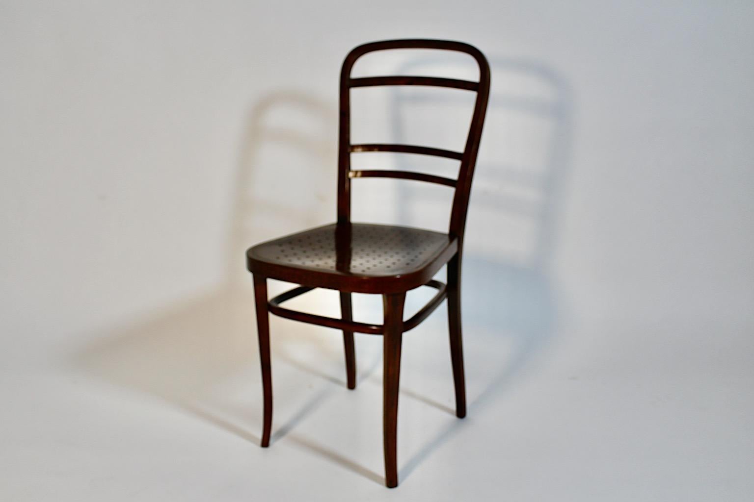 Stained Jugendstil Otto Wagner Chair Beech 1902 Österreichische Postsparkasse Vienna For Sale