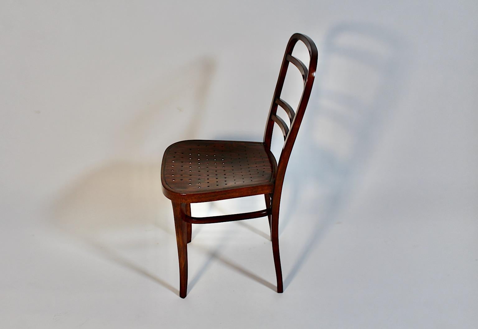 Jugendstil Otto Wagner Chair Beech 1902 Österreichische Postsparkasse Vienna For Sale 1