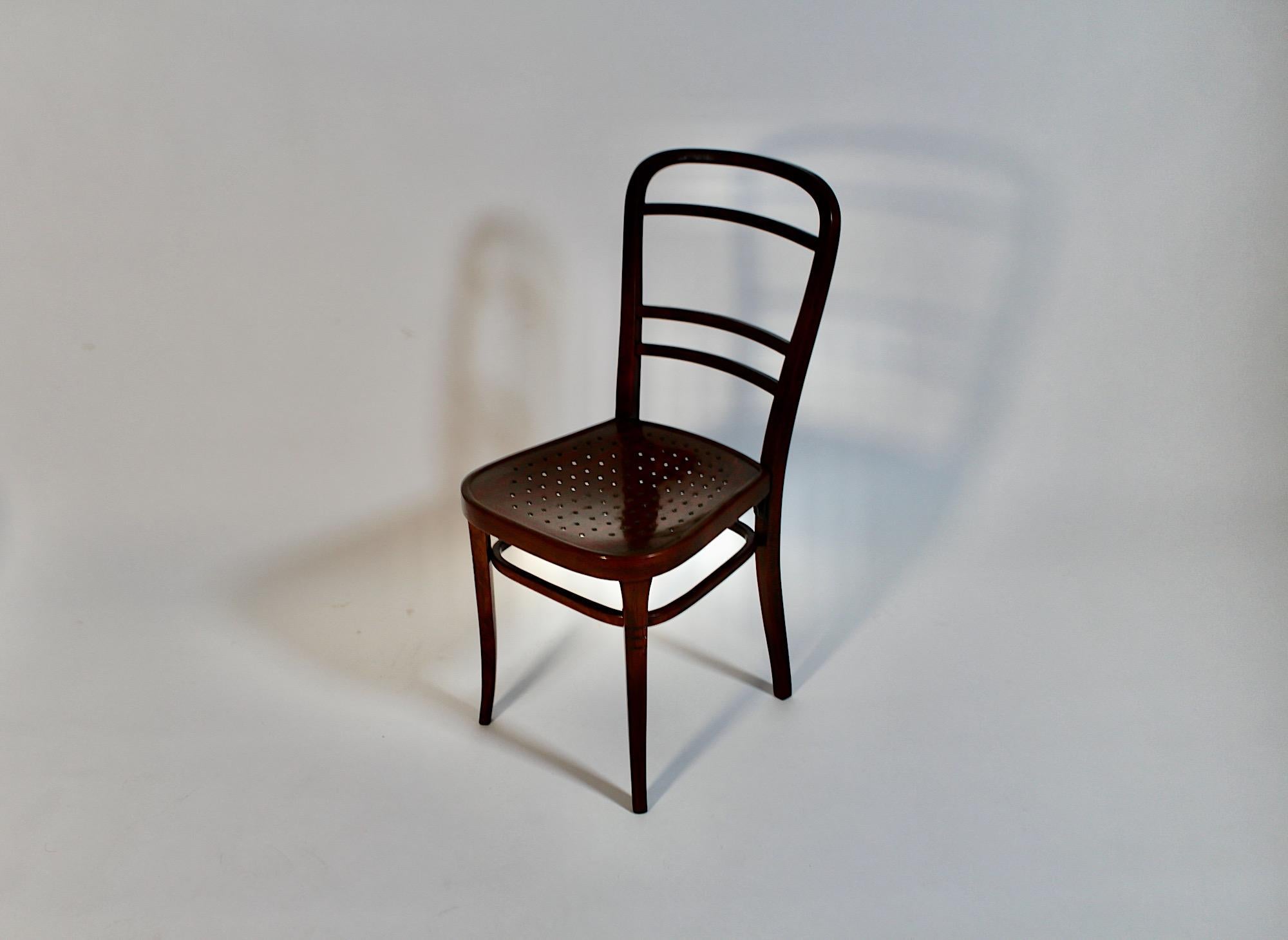 Jugendstil Otto Wagner Stuhl Braunbuche für J & J Kohn Postsparkasse 1902 im Angebot 4