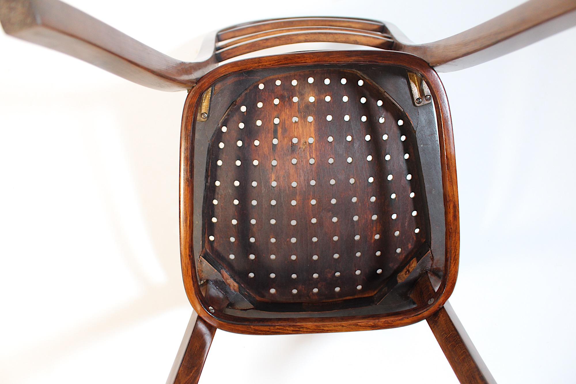 Jugendstil Otto Wagner Stuhl Braunbuche für J & J Kohn Postsparkasse 1902 im Angebot 11