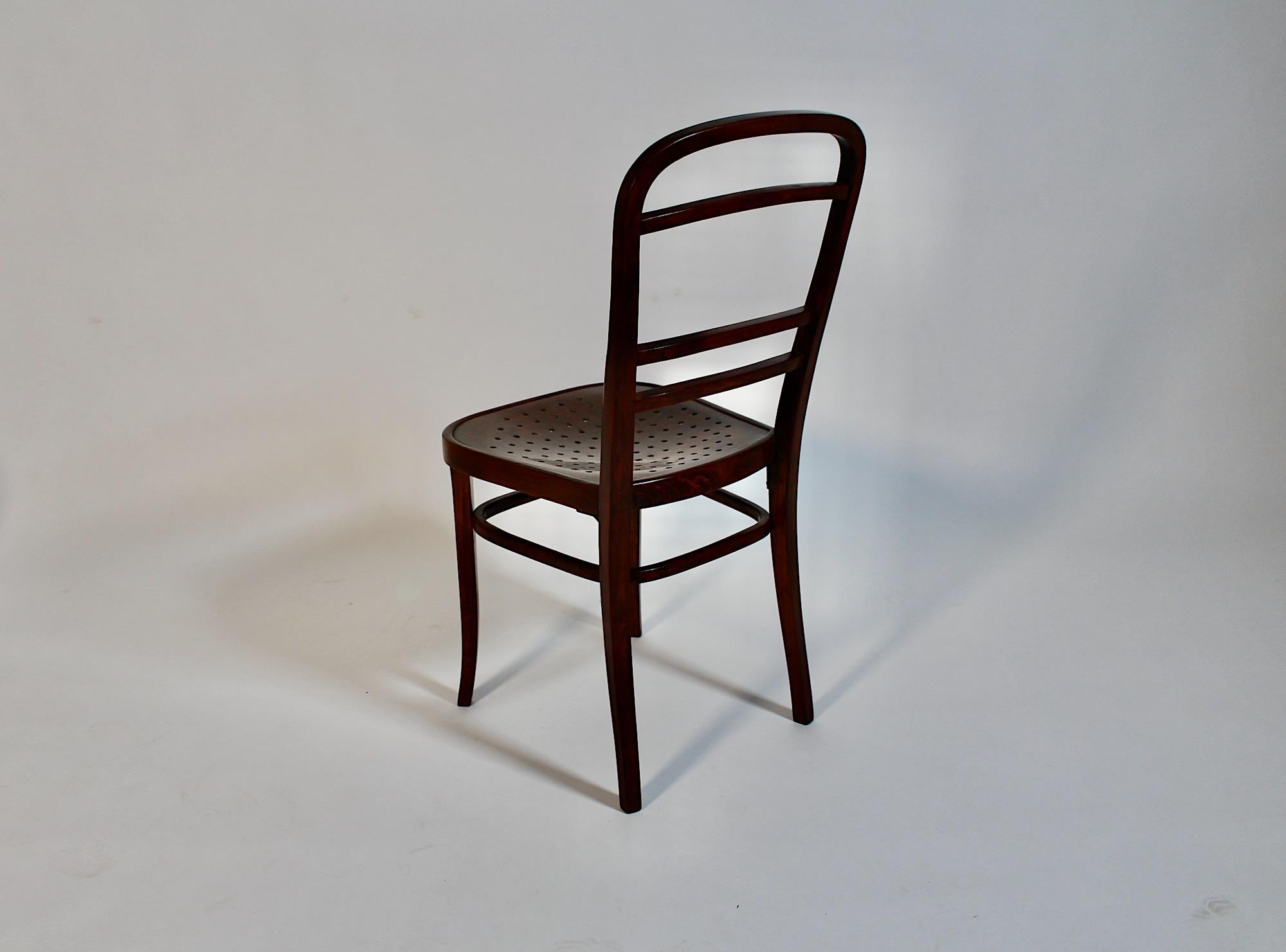 Jugendstil Otto Wagner Stuhl Braunbuche für J & J Kohn Postsparkasse 1902 im Angebot 12