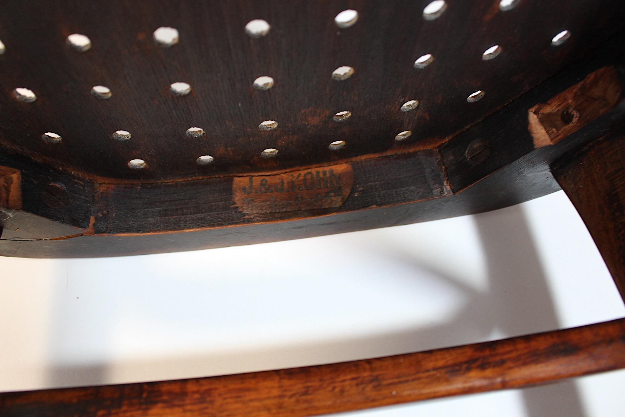 Jugendstil Otto Wagner Stuhl Braunbuche für J & J Kohn Postsparkasse 1902 im Zustand „Gut“ im Angebot in Vienna, AT