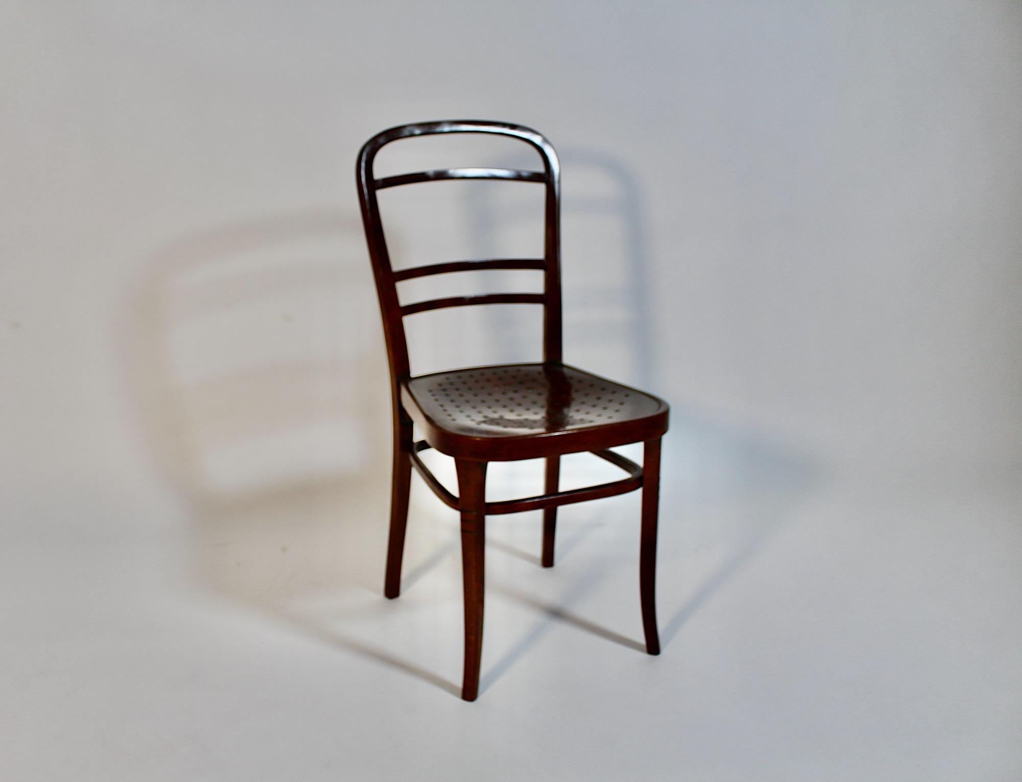 Jugendstil Otto Wagner Stuhl Braunbuche für J & J Kohn Postsparkasse 1902 (Frühes 20. Jahrhundert) im Angebot