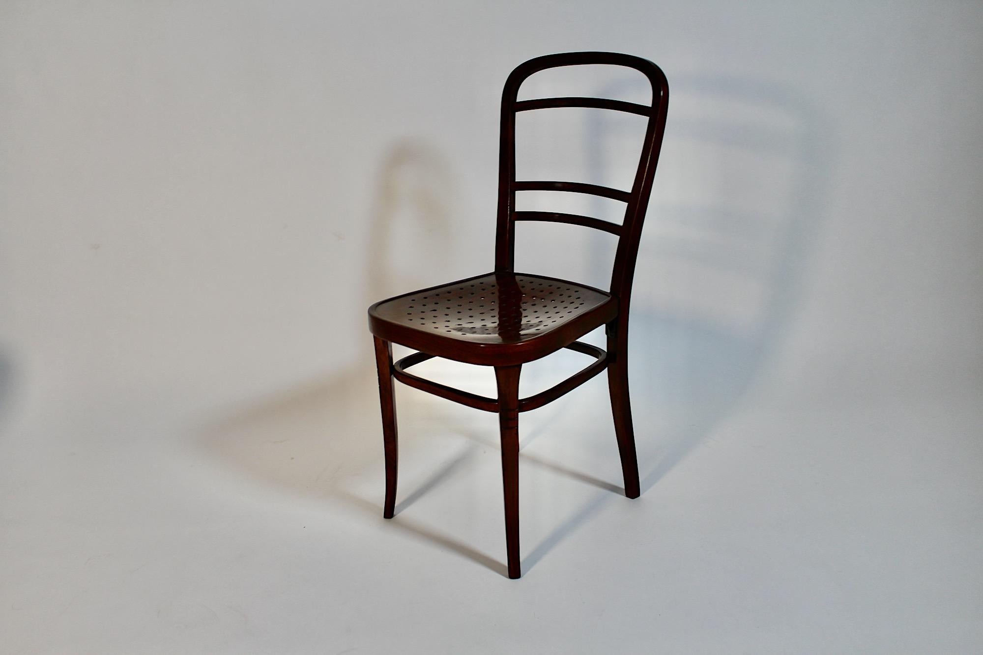 Jugendstil Otto Wagner Stuhl Braunbuche für J & J Kohn Postsparkasse 1902 im Angebot 1