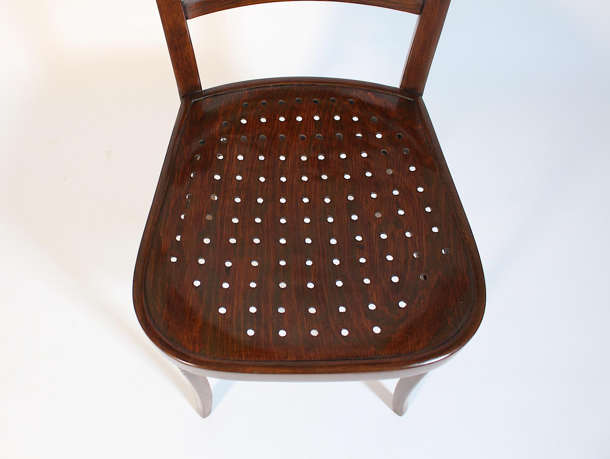 Jugendstil Otto Wagner Stuhl Braunbuche für J & J Kohn Postsparkasse 1902 im Angebot 2