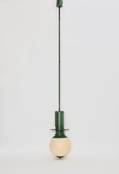 Jugendstil Otto Wagner Stadtbahn Hanging Lamp Metal, circa 1898, Austria