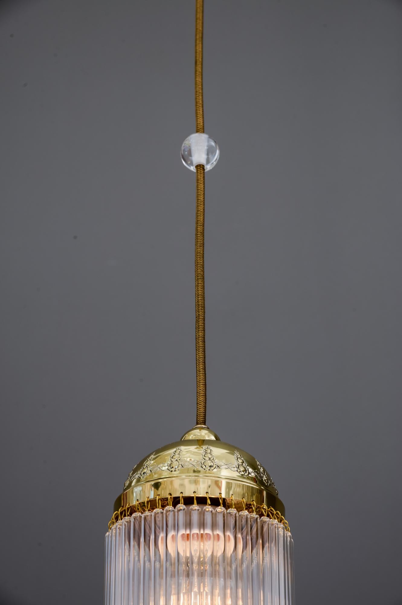 Jugendstil Pendant circa 1908 with Glass Sticks 6