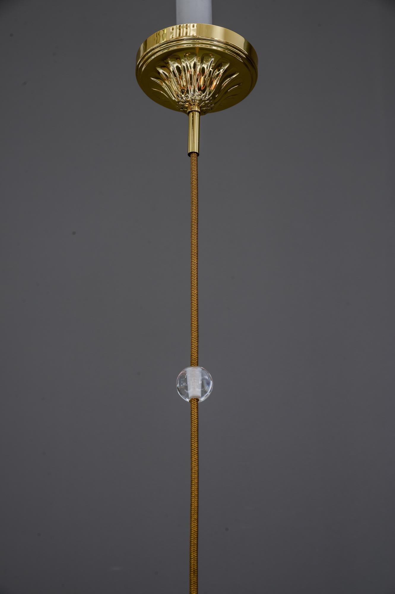 Austrian Jugendstil Pendant circa 1908 with Glass Sticks