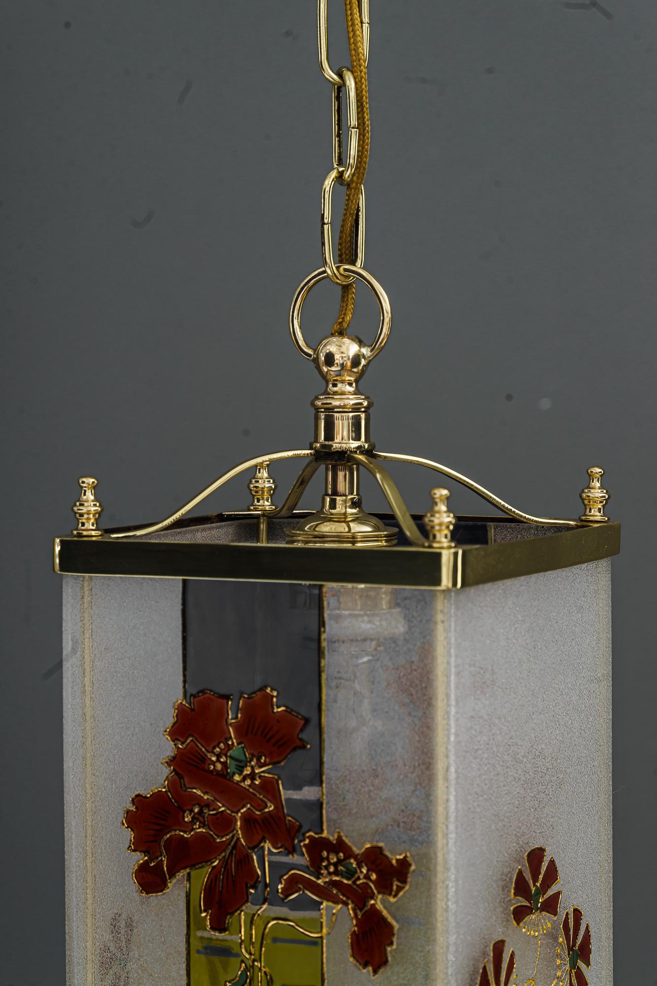 Lacquered Jugendstil Pendant Vienna Around 1903 For Sale