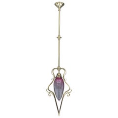 Jugendstil Pendant Vienna circa 1907 with Original Cut Glass