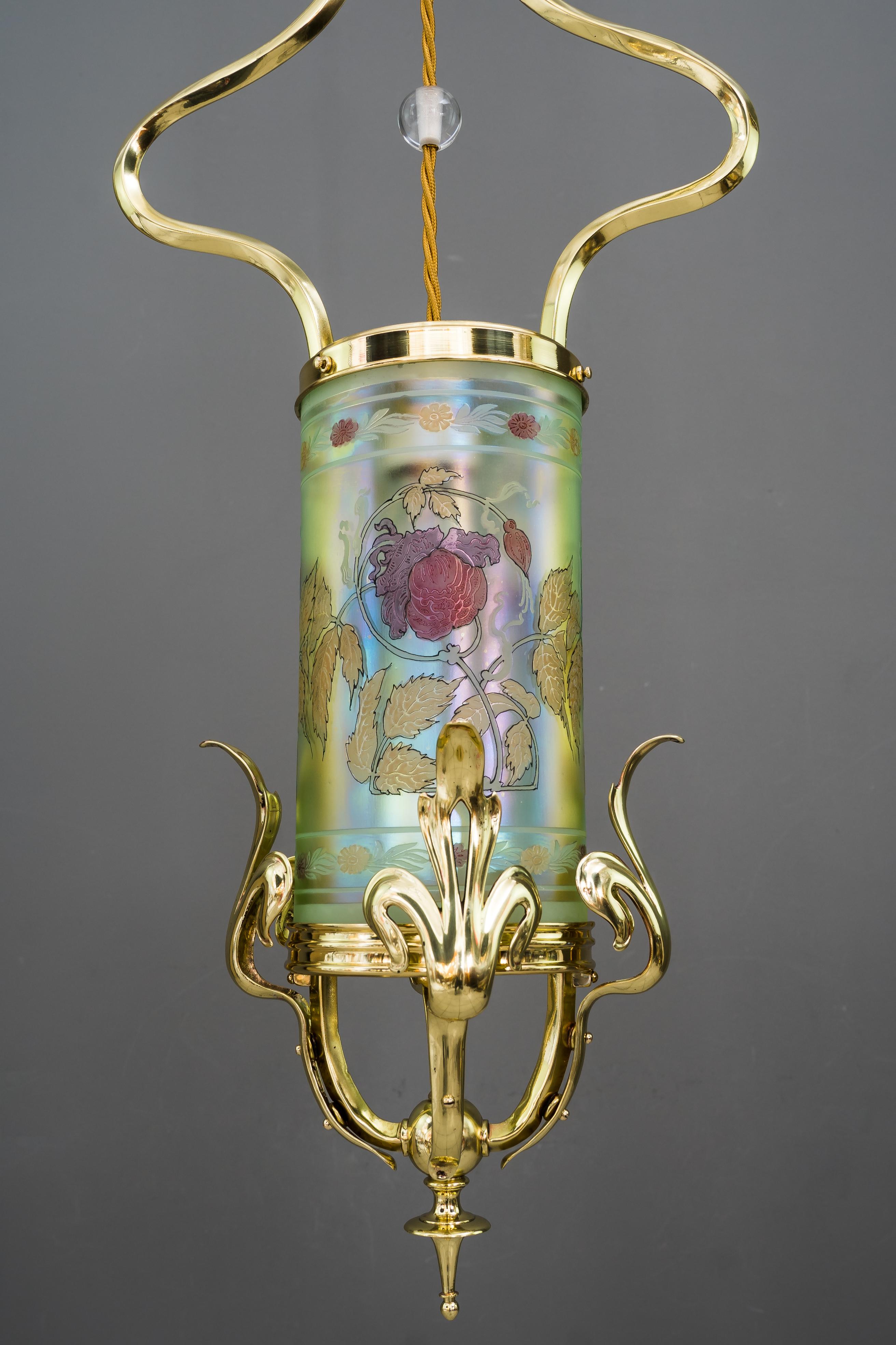 Lacquered Jugendstil Pendant Vienna Around 1909