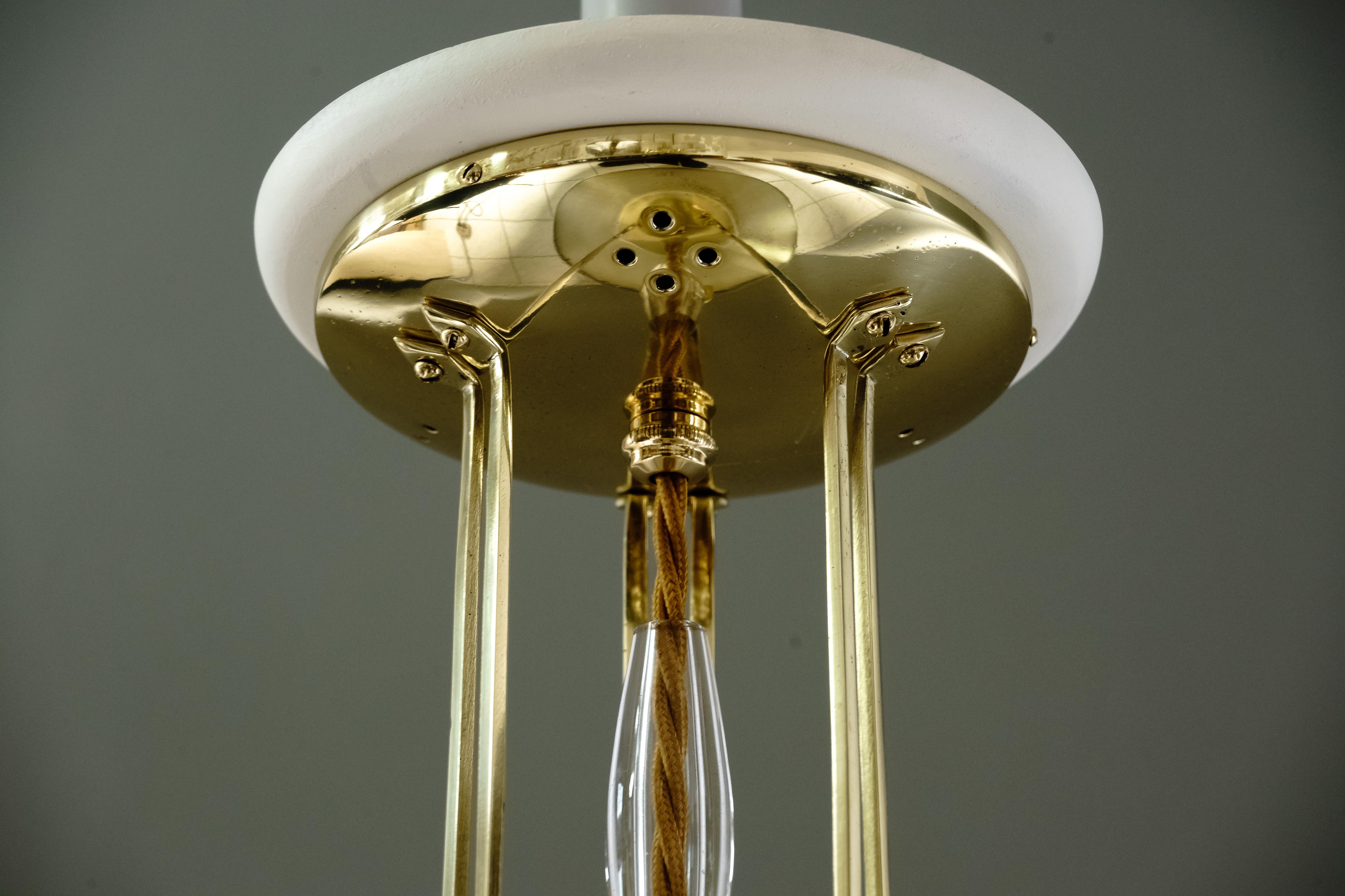 Jugendstil Pendant with Loetz Glass, Vienna, circa 1910s 10