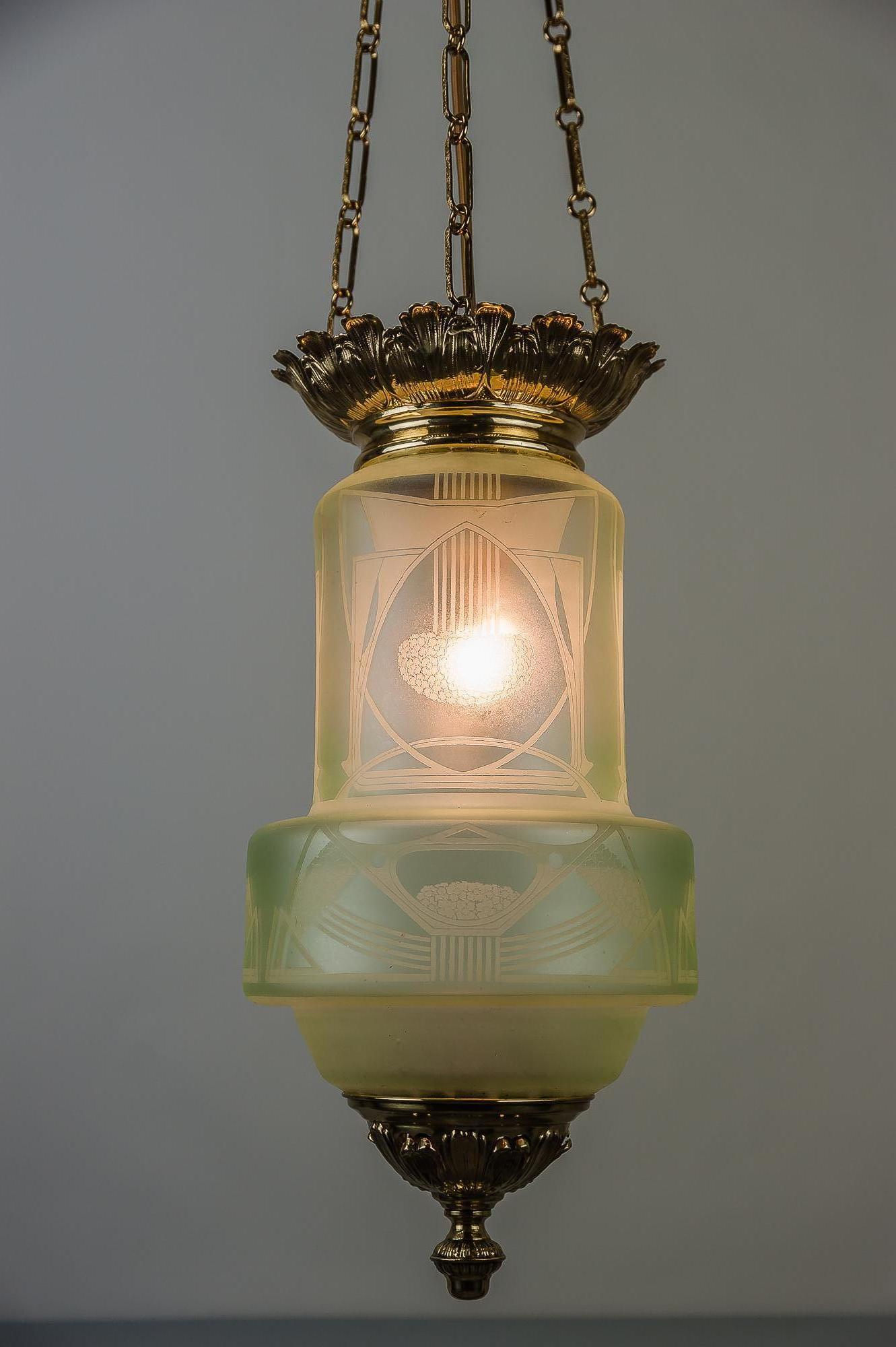 Jugendstil Pendant with Original Glass, circa 1900s 4