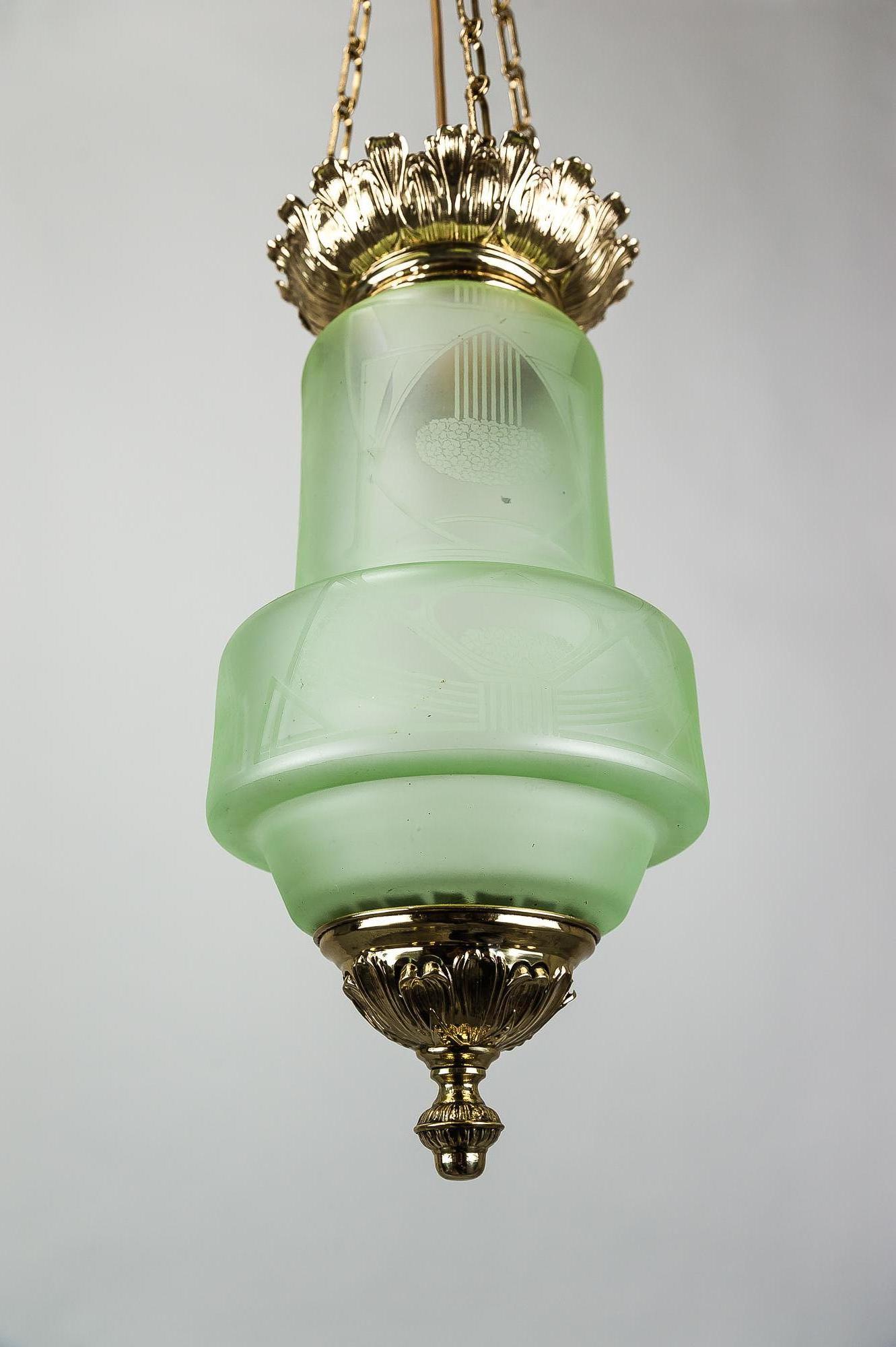 Jugendstil Pendant with Original Glass, circa 1900s 1