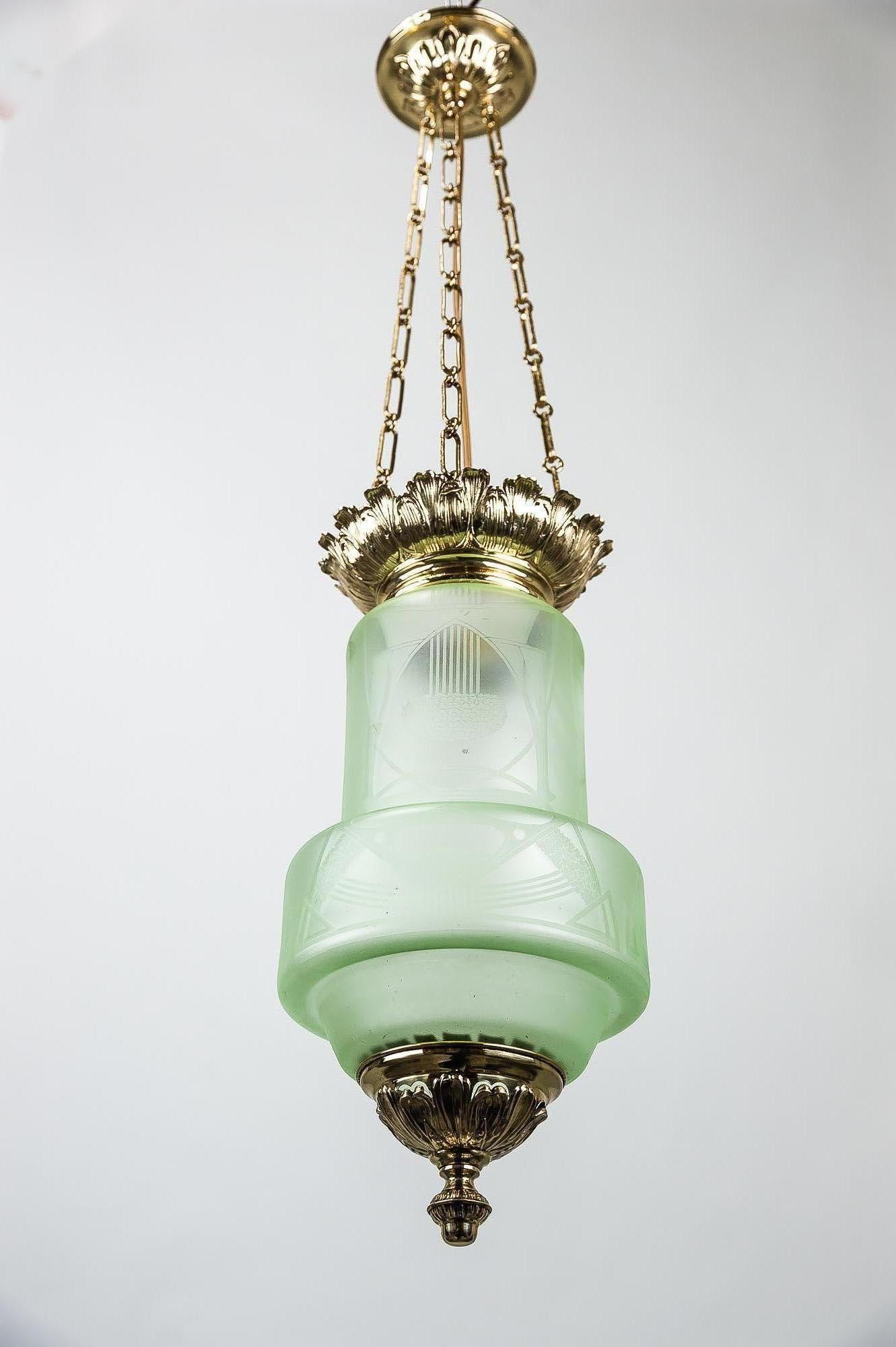 Jugendstil Pendant with Original Glass, circa 1900s 2