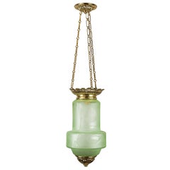 Jugendstil Pendant with Original Glass, circa 1900s Jugendstil Pendant with Original Glass, circa 1900s