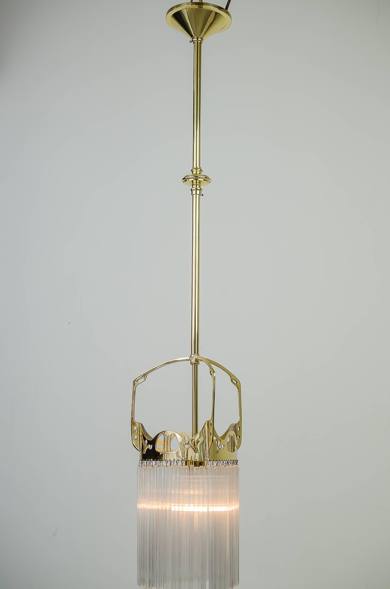 Jugendstil Pendant with Original Glass Sticks, circa 1908 In Good Condition In Wien, AT