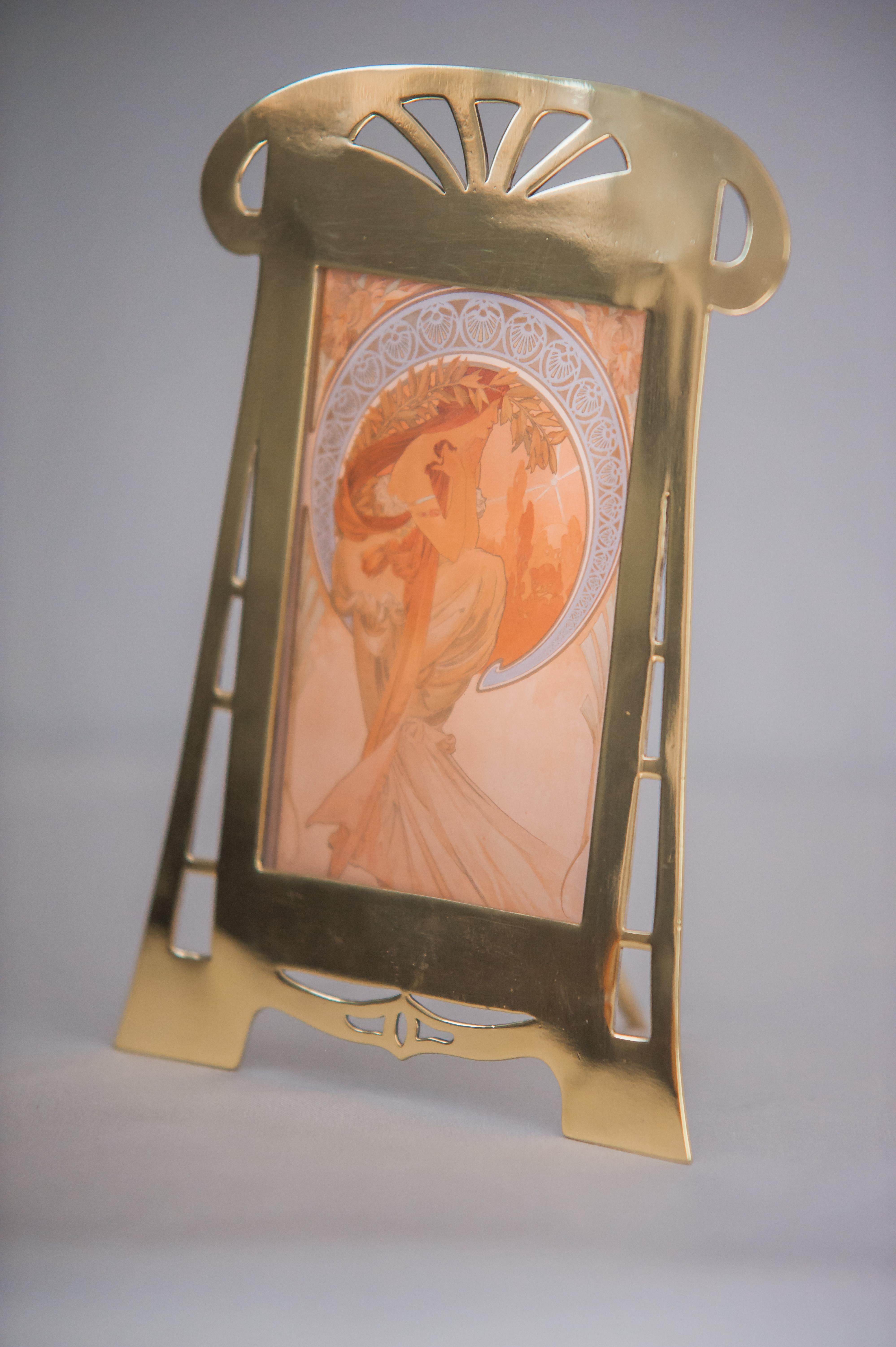 Jugendstil picture Frame, circa 1910s.
Polished and stove enamelled.