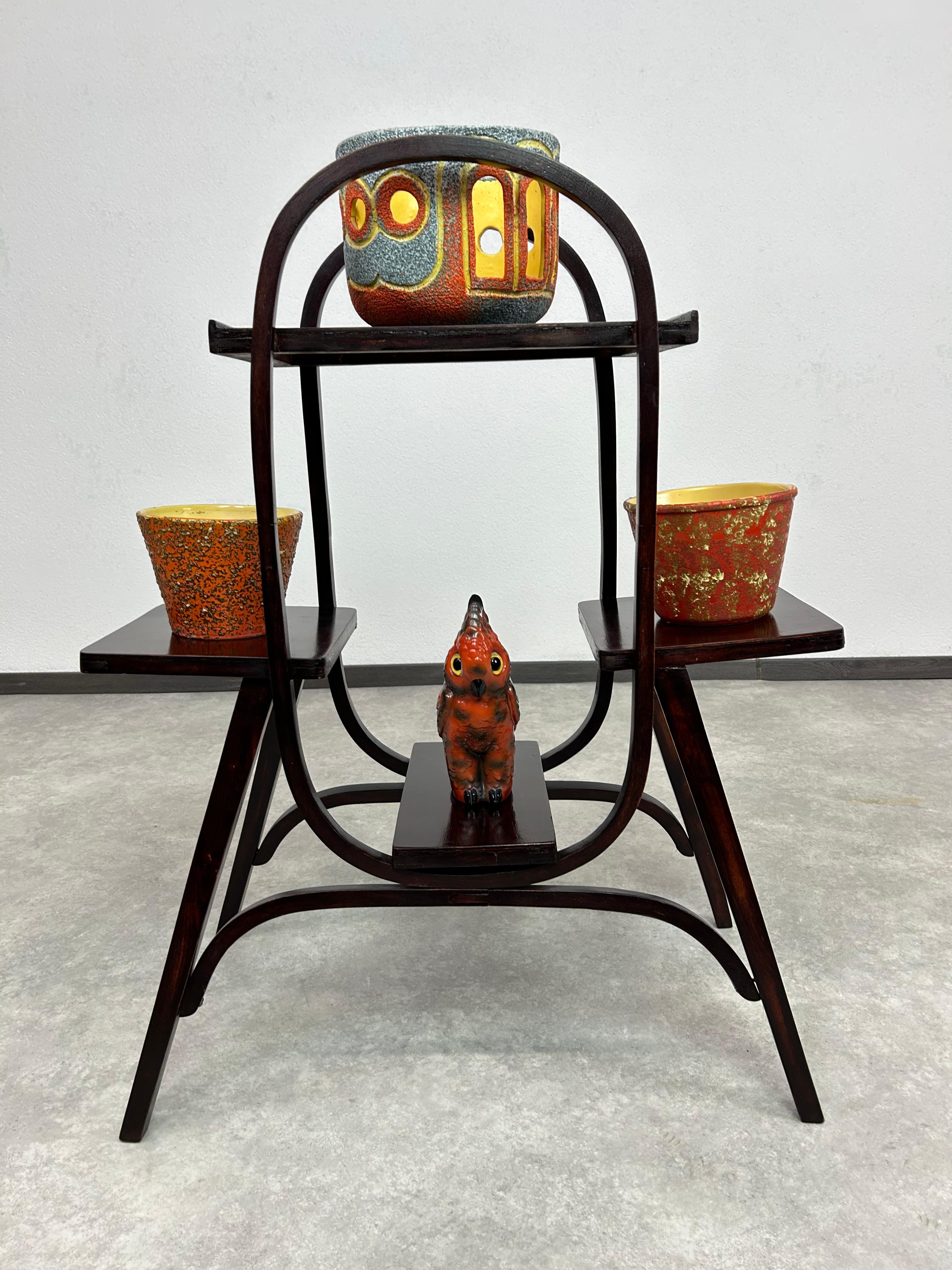 Jugendstil plant stand by Thonet. Professionally stained and repolished.
