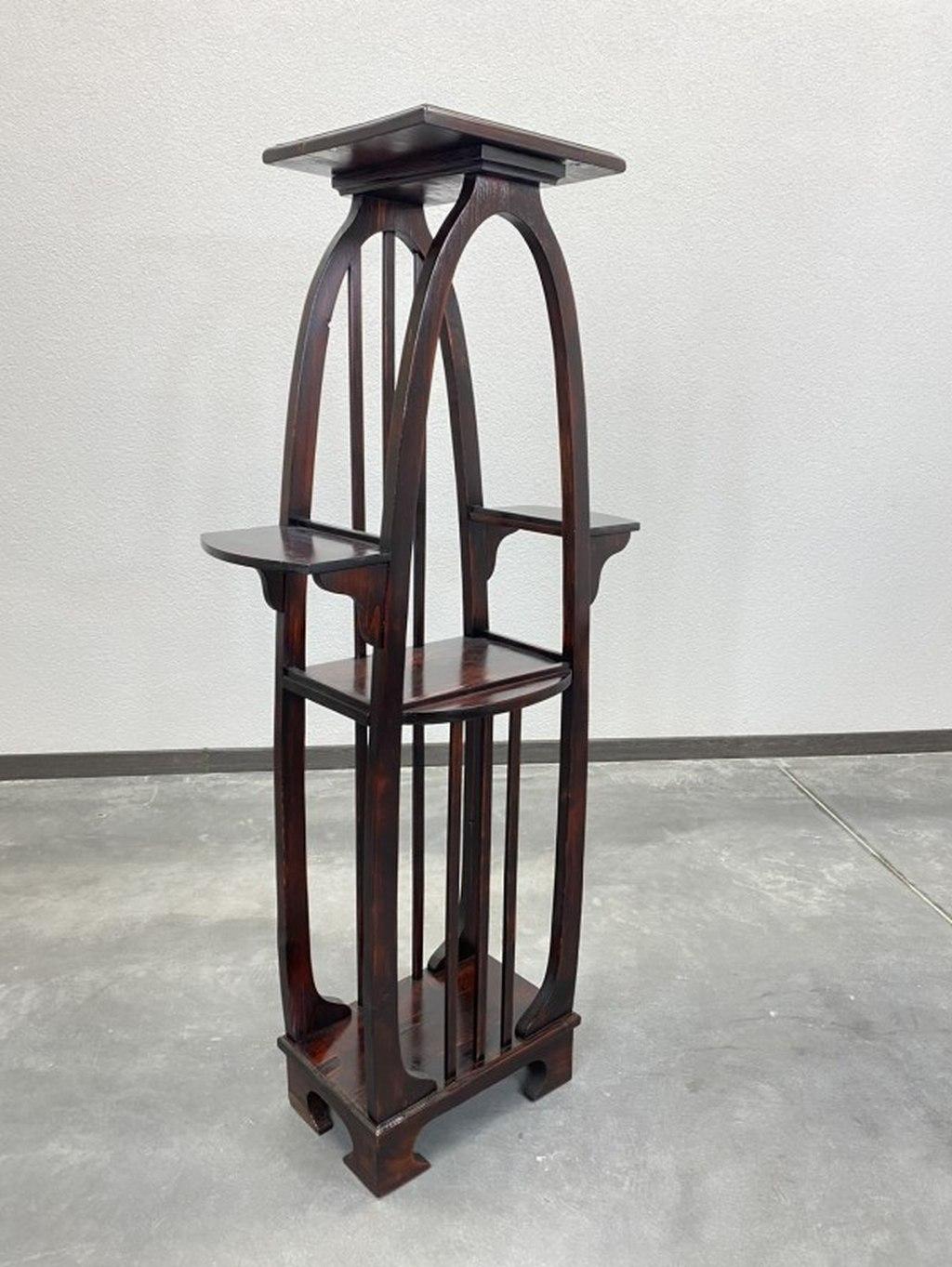 Jugendstil plant stand professionally stained and repolished.