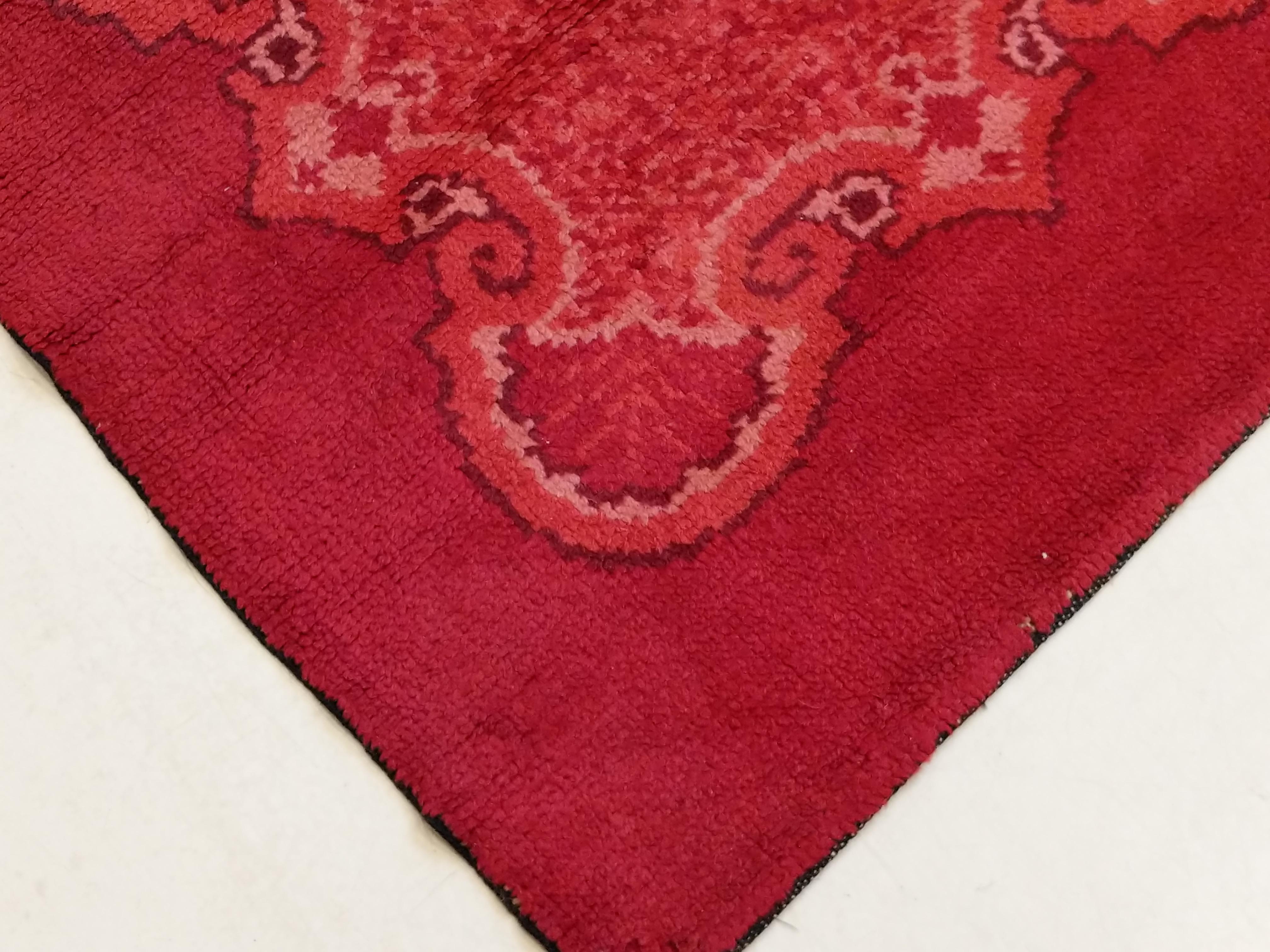 20th Century Antique Jugendstil Red Ground Wool Rug Circa 1910