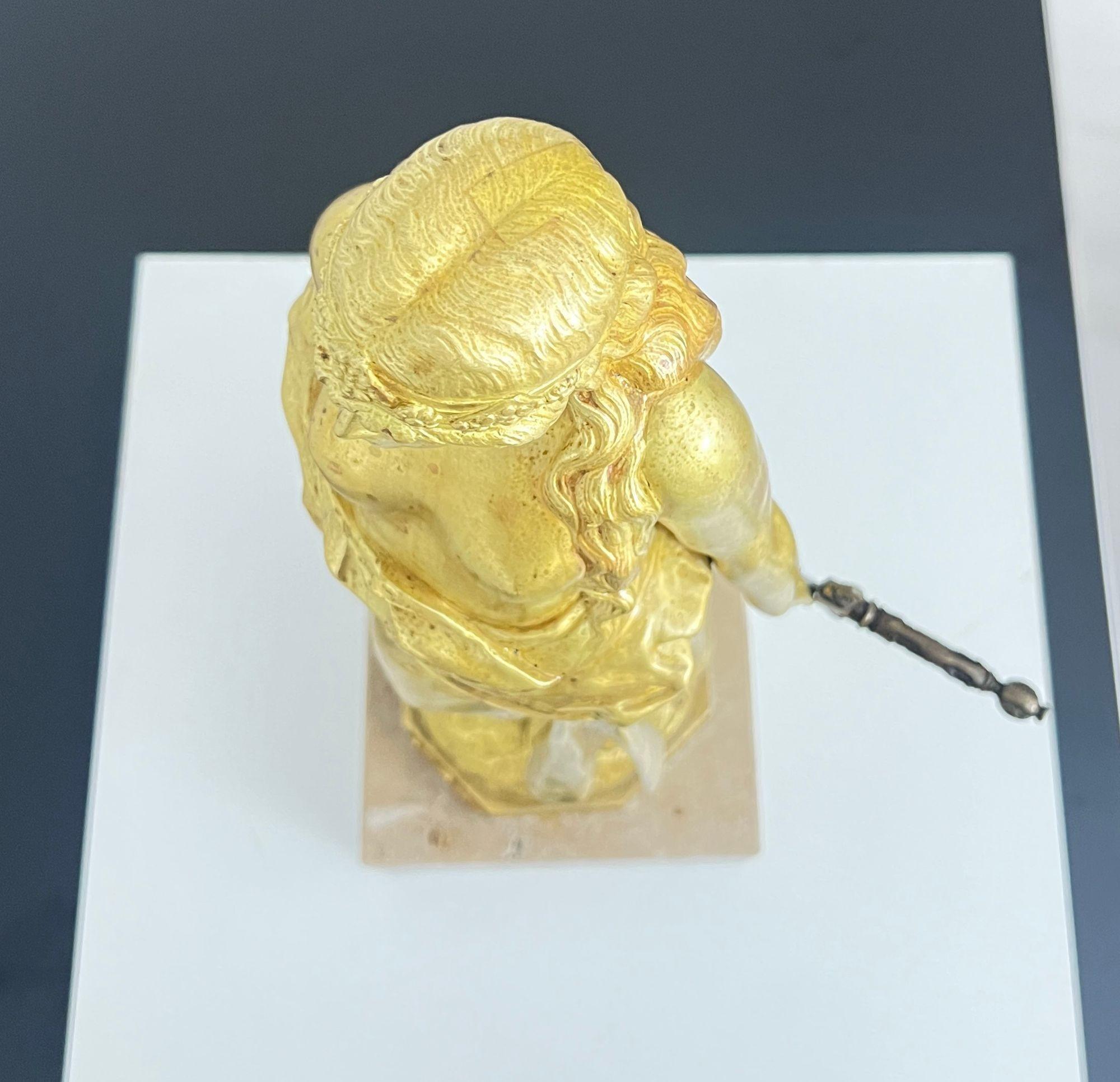 Scultura Jugendstil 'Judith', firmata E. Tell, bronzo dorato, Austria circa 1910 in vendita 13