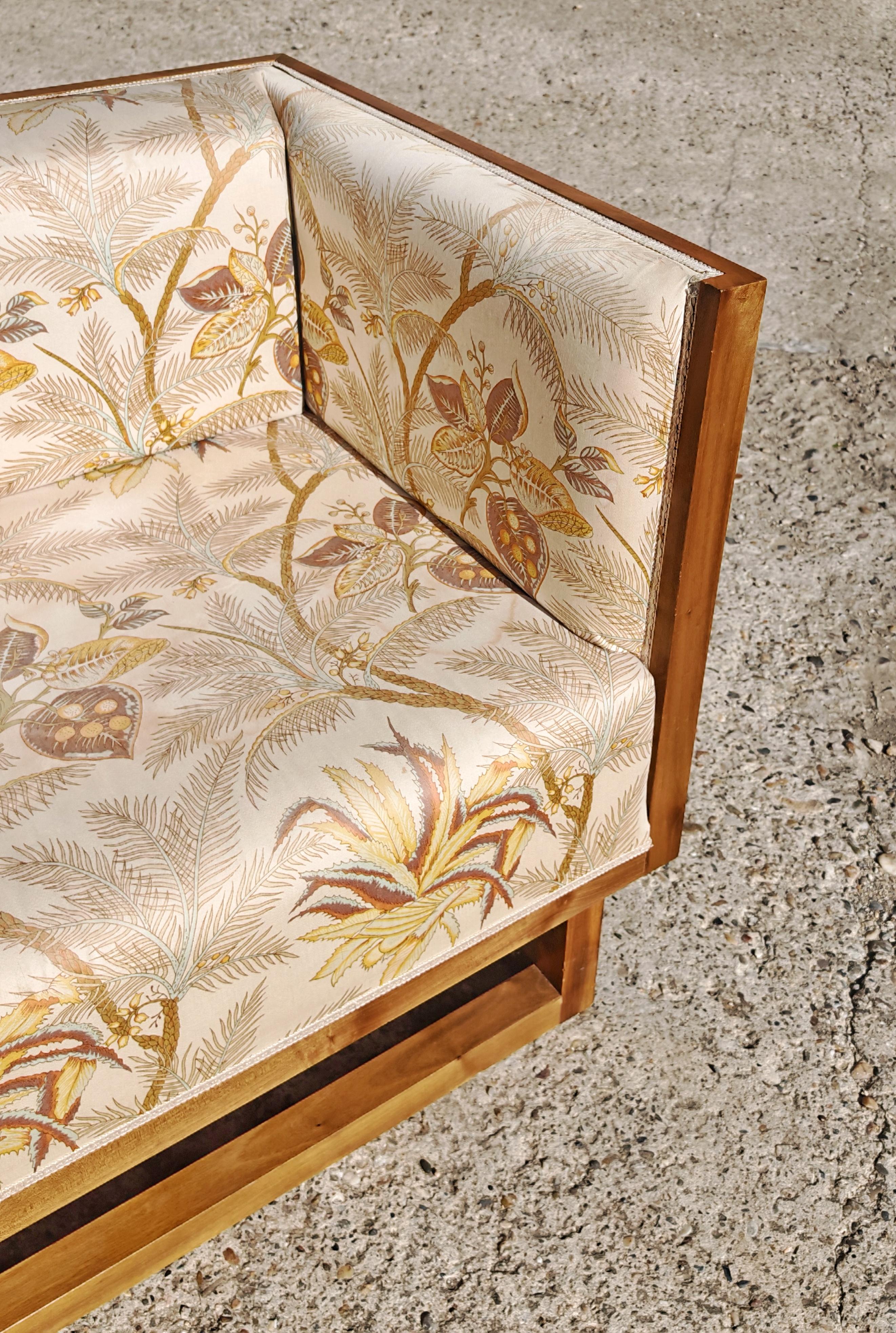 Late 20th Century Jugendstil Settee by Josef Hoffmann in 1902, manufactured by Wittmann in 1980s For Sale