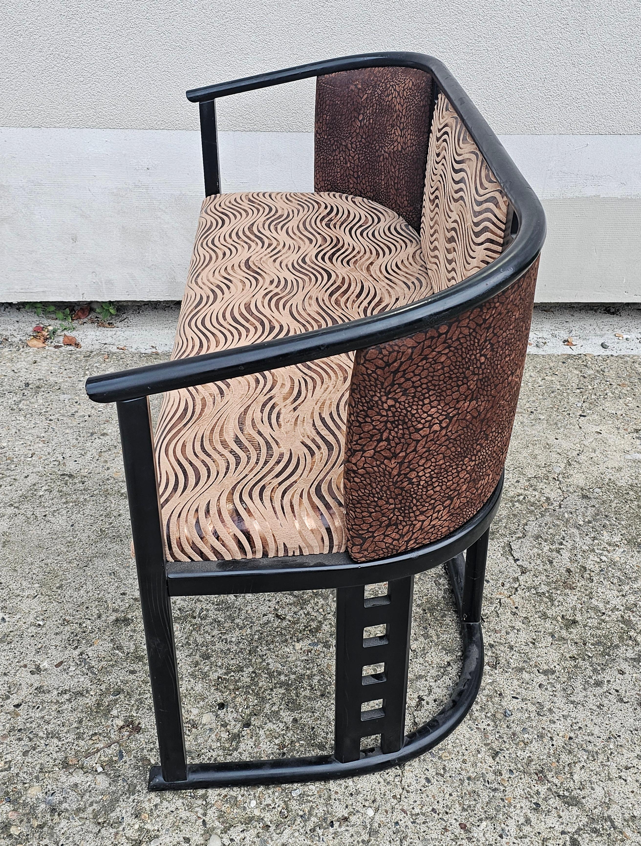 Jugendstil Settee designed in style of Josef Hoffmann, done in beech bentwood For Sale 4