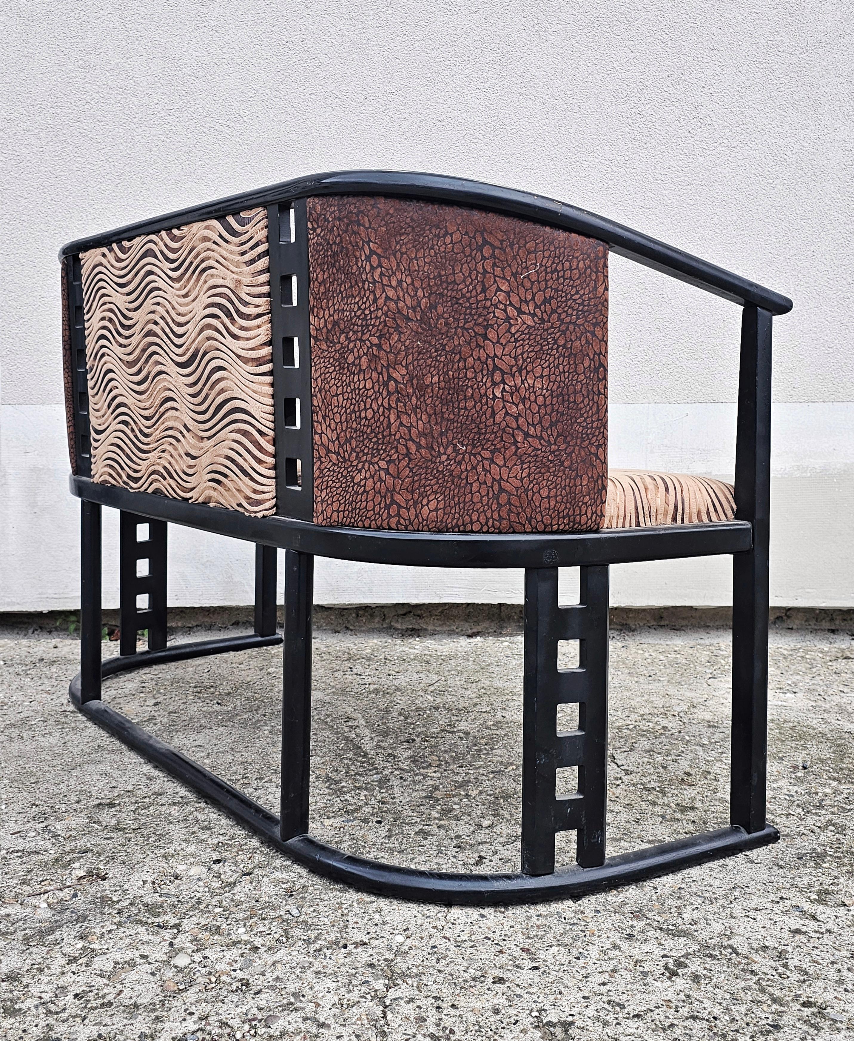 Austrian Jugendstil Settee designed in style of Josef Hoffmann, done in beech bentwood For Sale