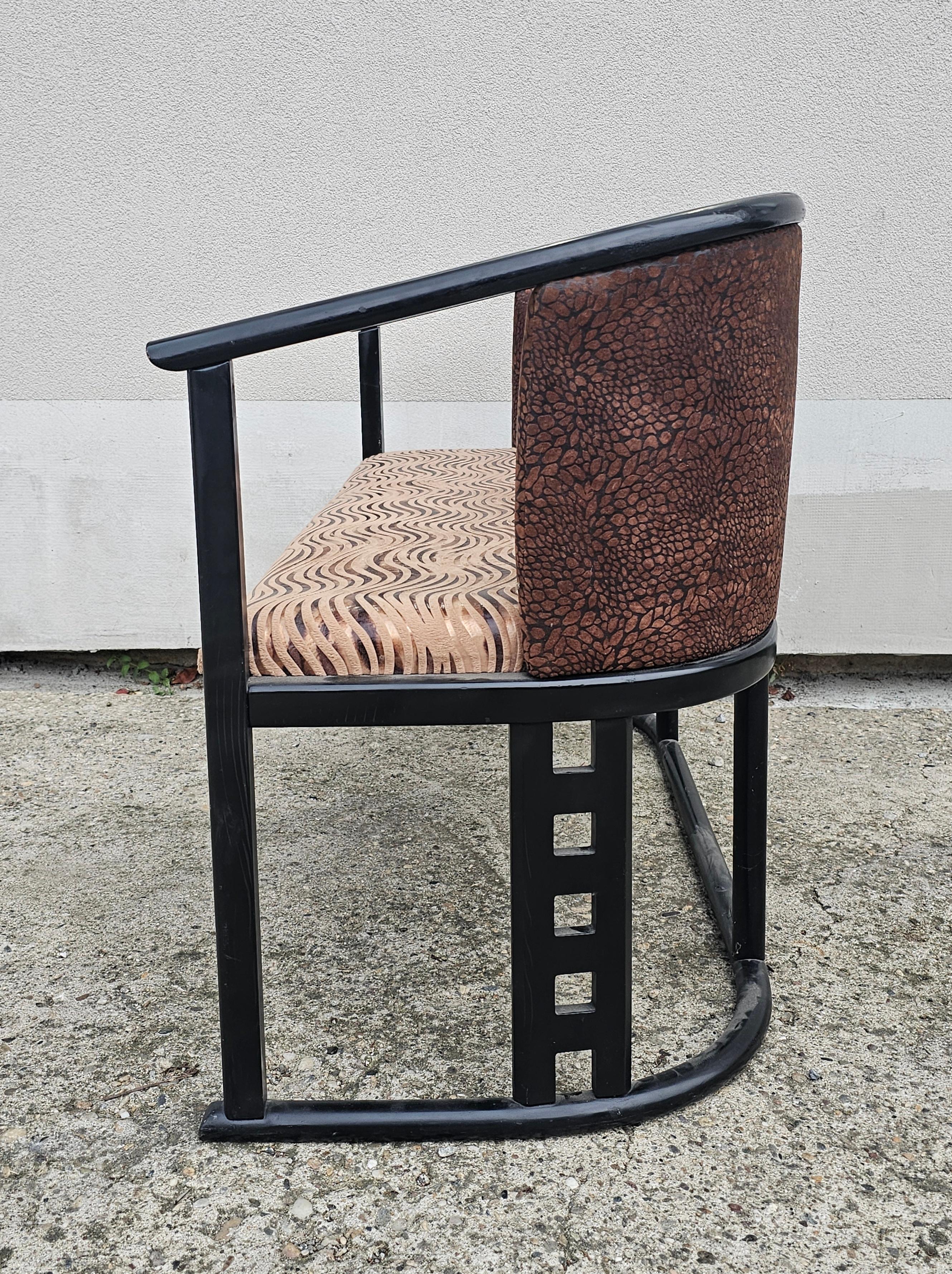 Jugendstil Settee designed in style of Josef Hoffmann, done in beech bentwood For Sale 3