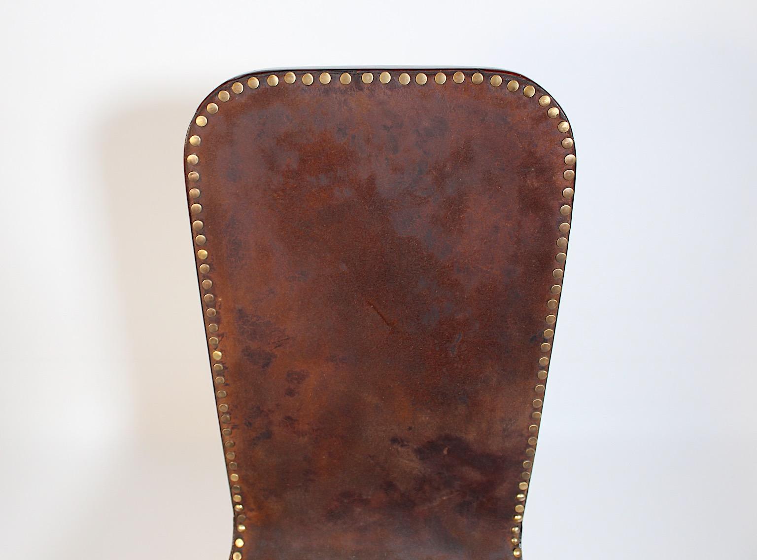 Jugendstil Side Chair Beech Leather by Joseph Urban Gebrüder Thonet 1903 Vienna For Sale 9