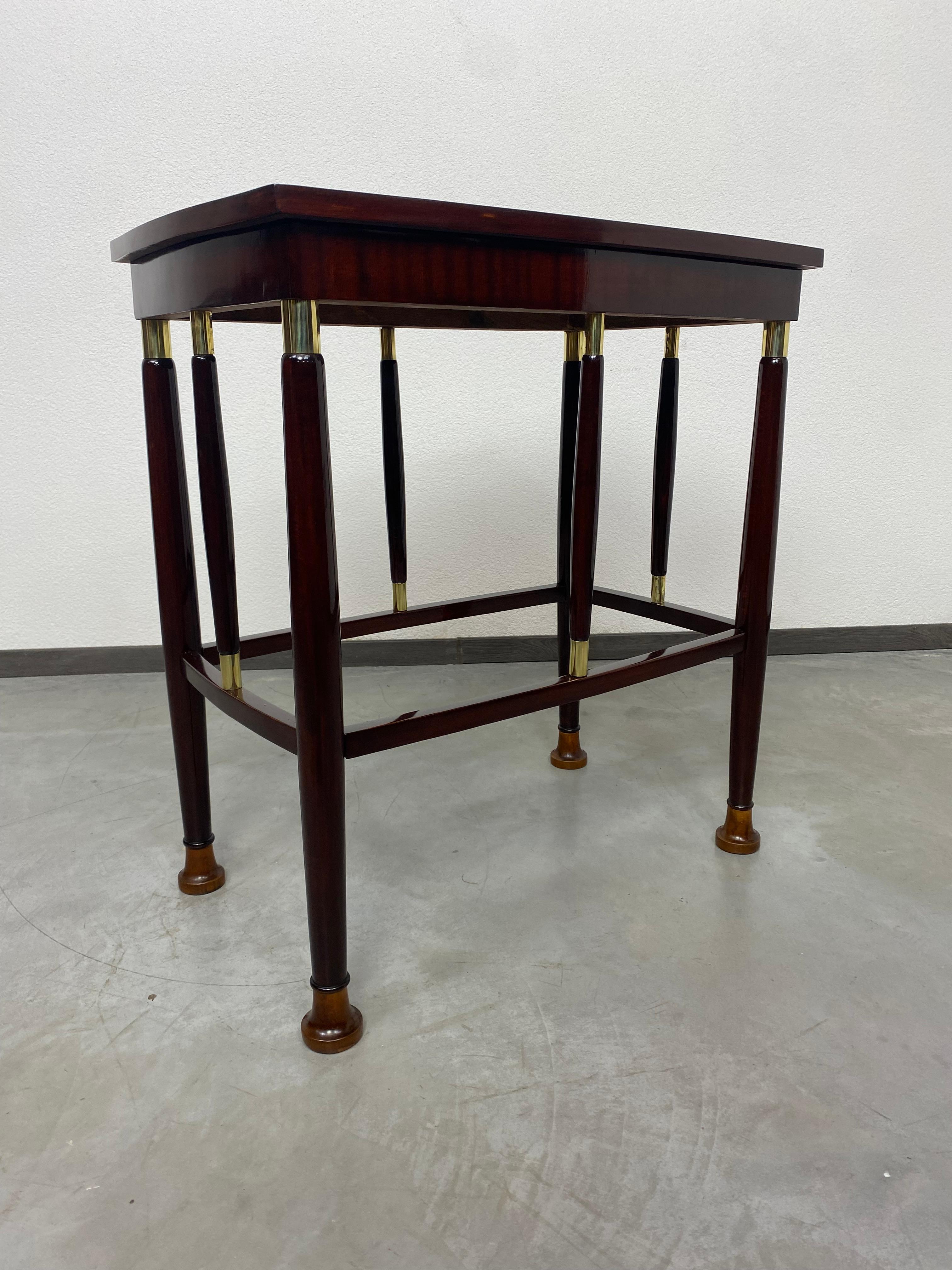 Jugendstil side table by Adolf Loos professionally stained and repolished.