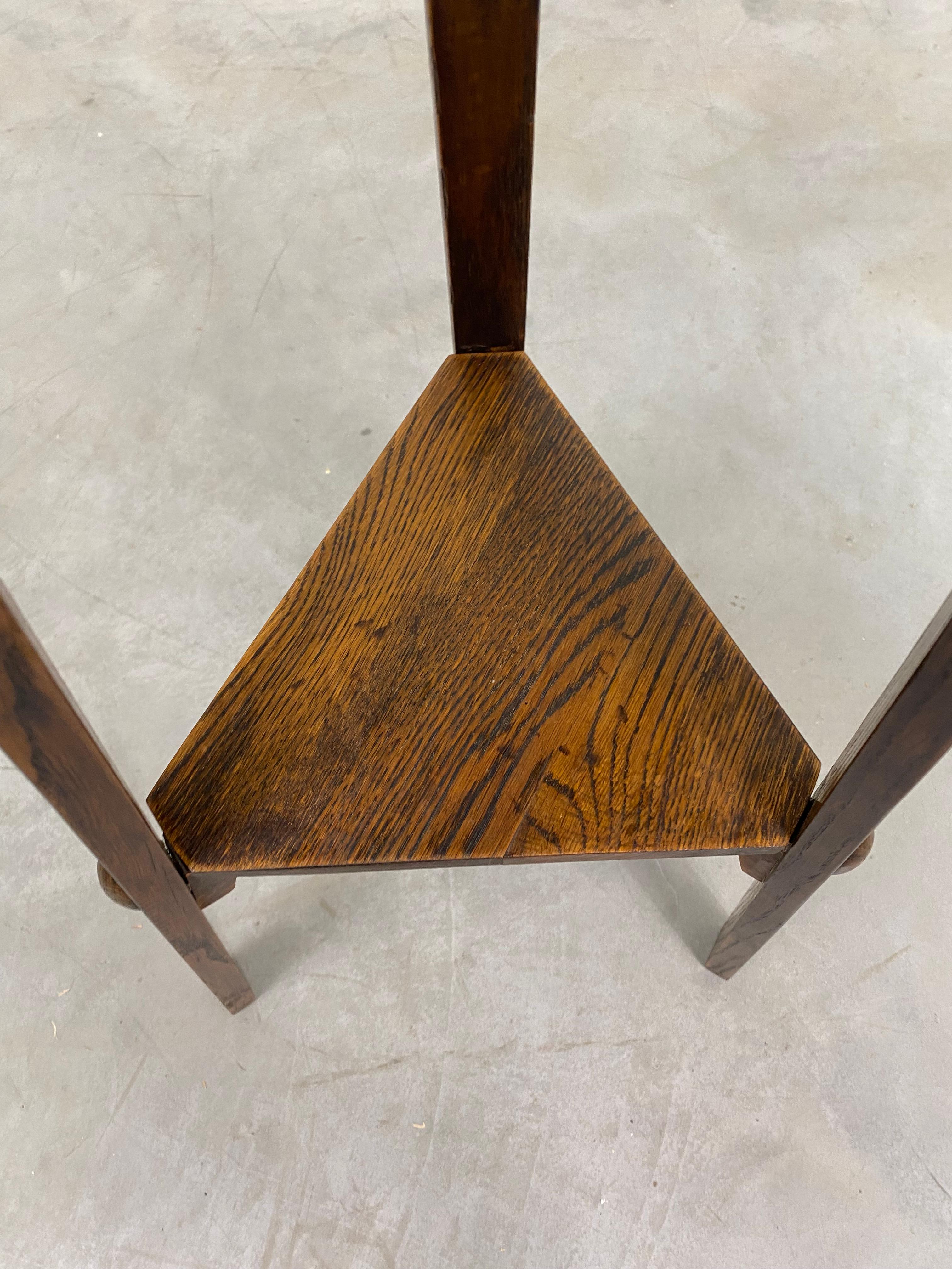 Jugendstil side table with brass top by Joseph Maria Olbrich For Sale 3