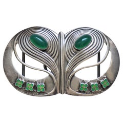 Boucle en argent Jugendstil par Max Joseph Gradl, pour Theodor Fahrner, vers 1900