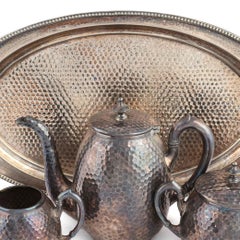 Versilberter Tafelaufsatz aus Messing im Jugendstil, WMF 1920