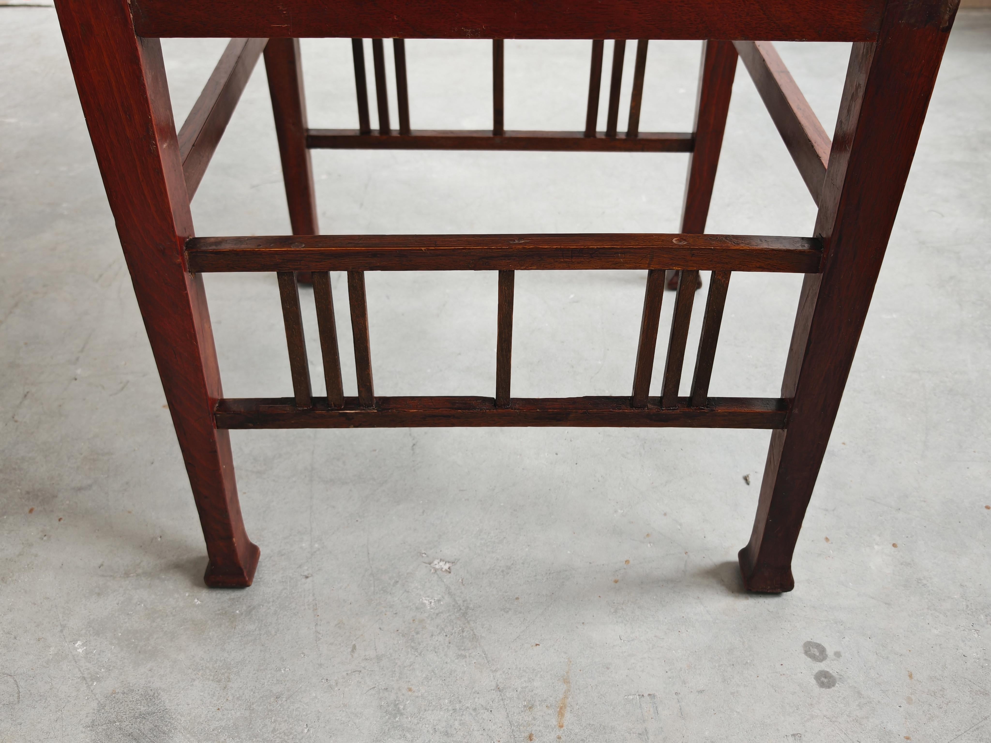 Tabouret Jugendstil en hêtre et acajou attr. à Otto Wagner, Autriche 1910s en vente 1